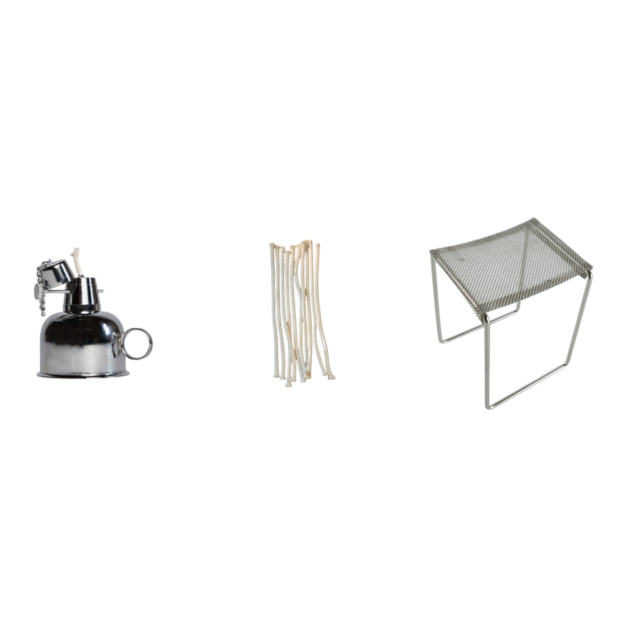 Burner, Alcohol Lab Kit with Stand and Replacement Wicks – Includes 120mL Burner, Metal Stand, and 10 Wicks – Ideal for Chemistry Labs and Education