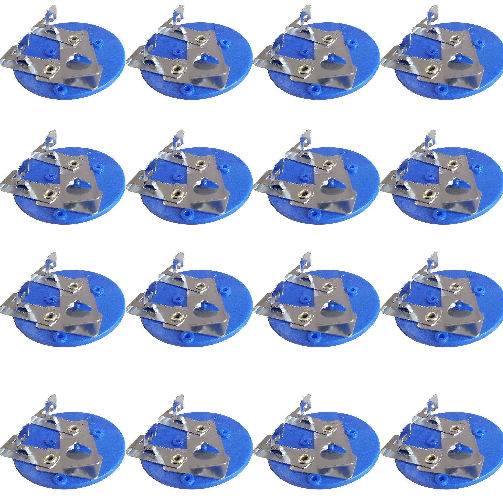 Lamp Bulb Holder Plastic Disc with Clips for Electrical Connections. Pack of 16. Used with PEER Physics CMW Kit.