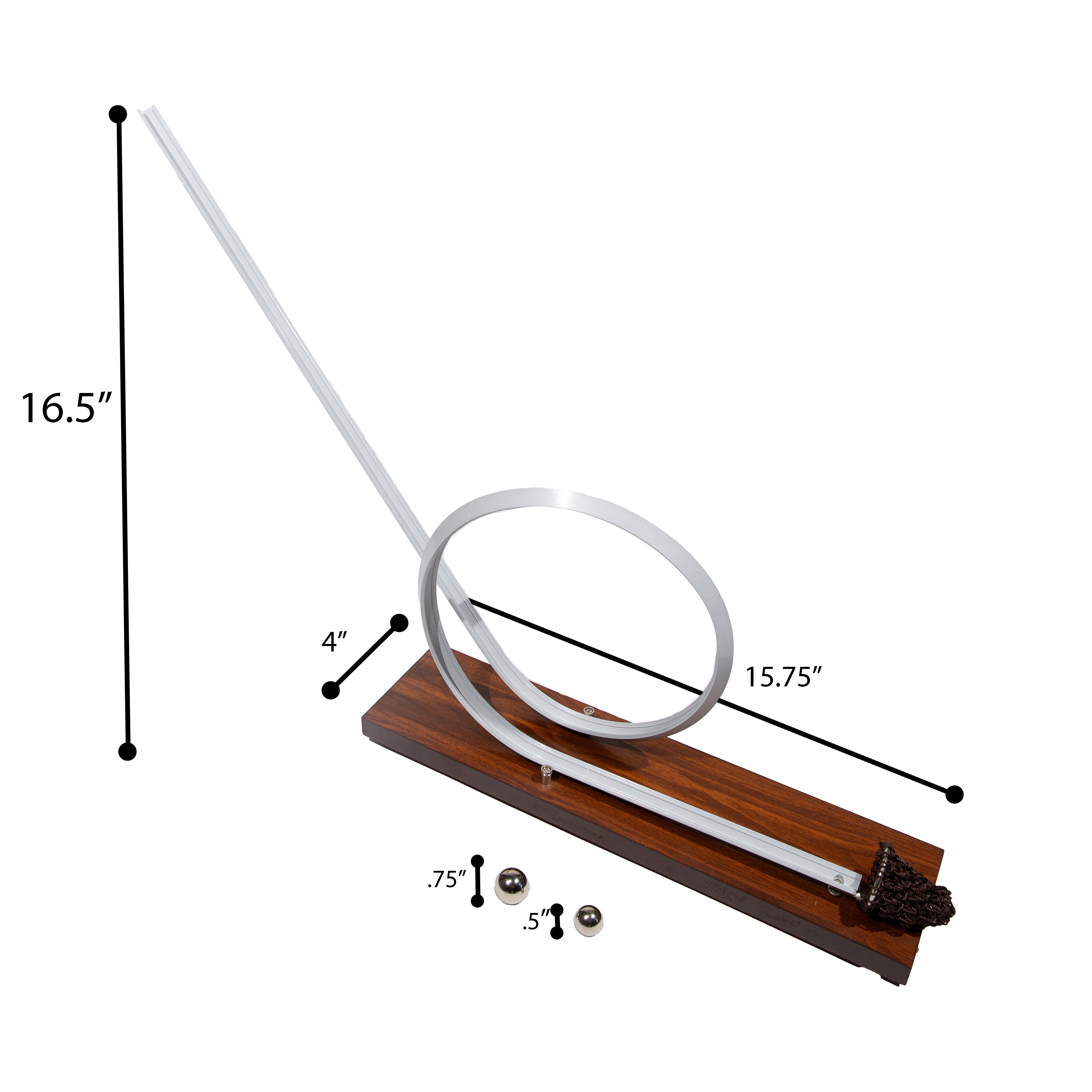 Loop the Loop Apparatus 2 Steel Balls included, 16.5" x 4" x 17"