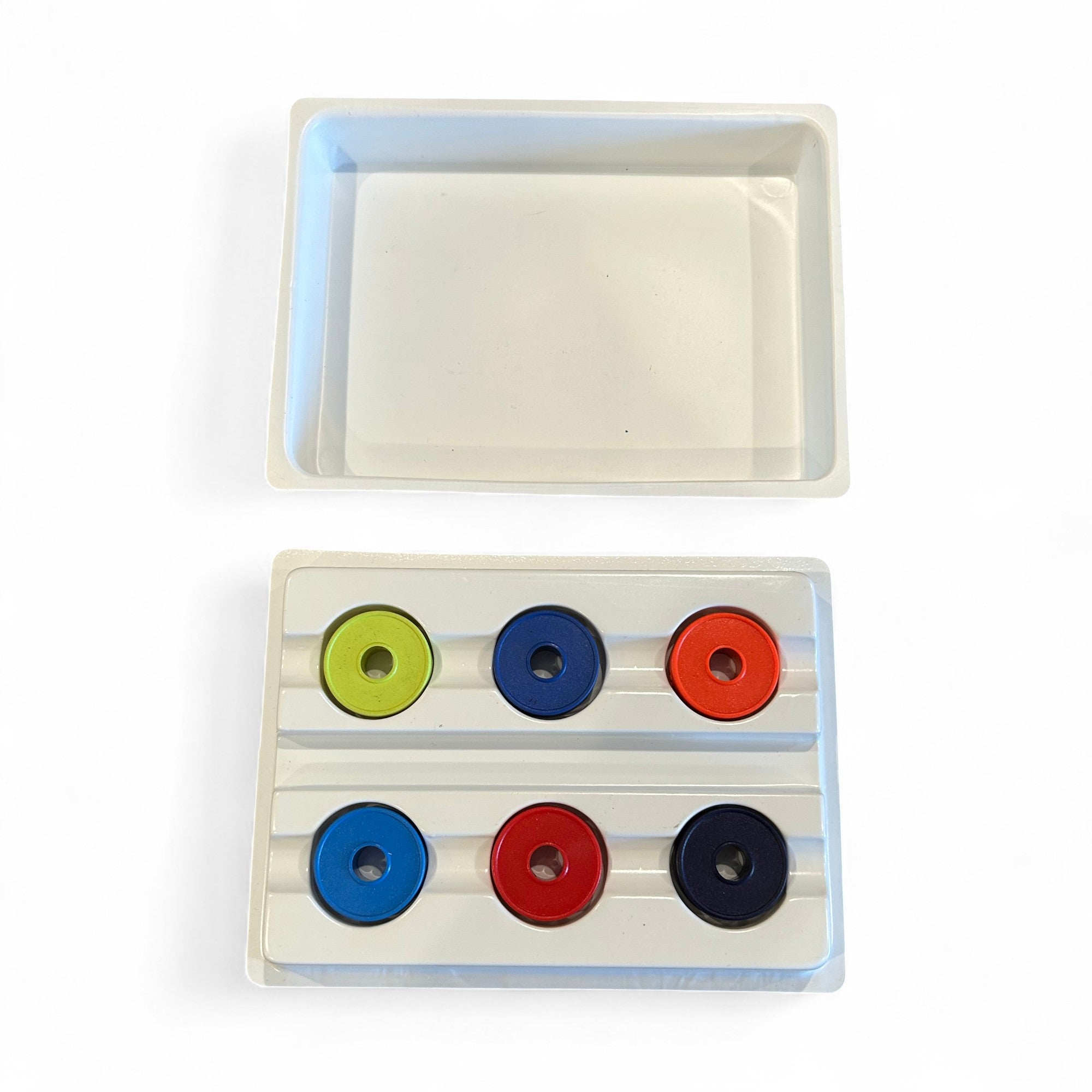 Magnet Ring 6 assorted Colors: Green, Orange, Purple, Red, & 2 shades of Blue