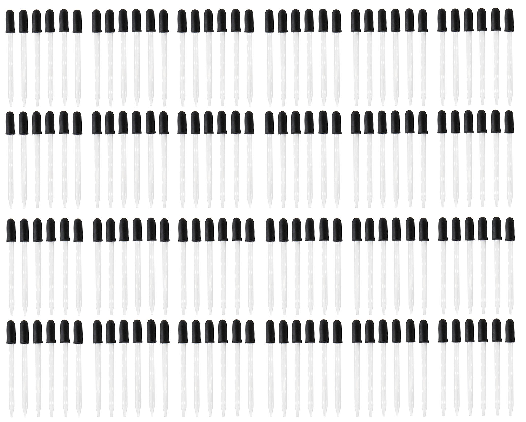 Dropper Medicine with Straight Glass Pipette 4 inches length. 12 packs of 12.