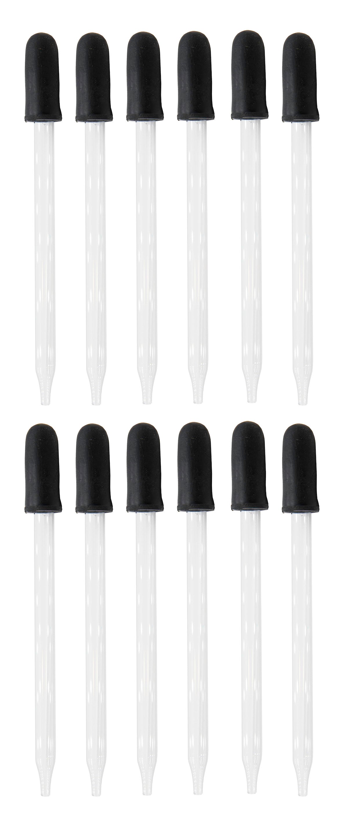 Dropper Medicine with Straight Glass Pipette 4 inches length. Pack 12.
