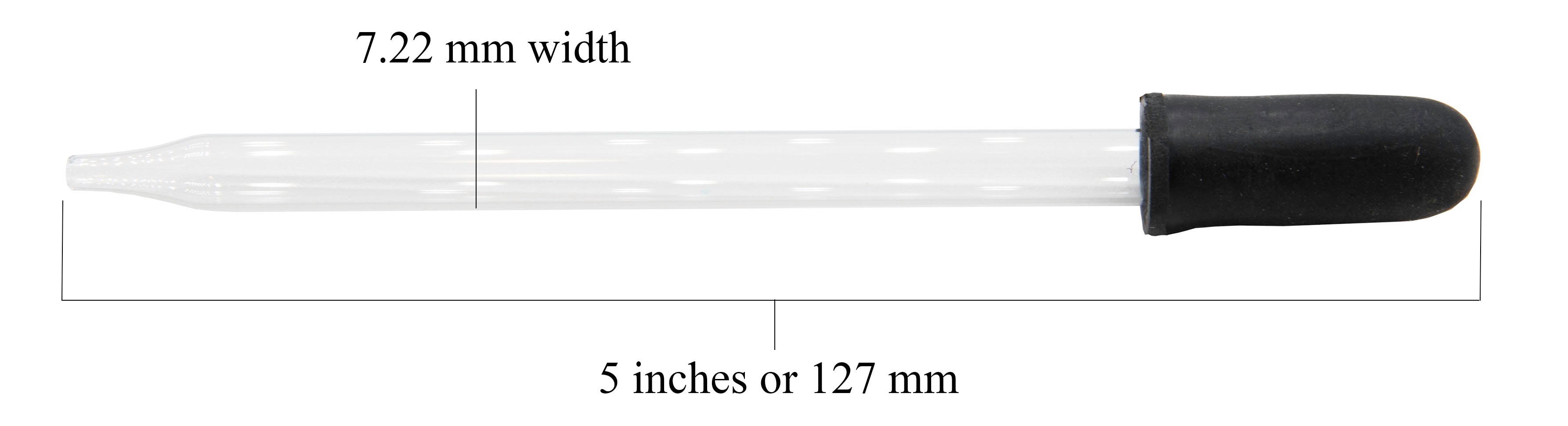 Dropper Medicine with Straight Glass Pipette 4 inches length. Pack 12.