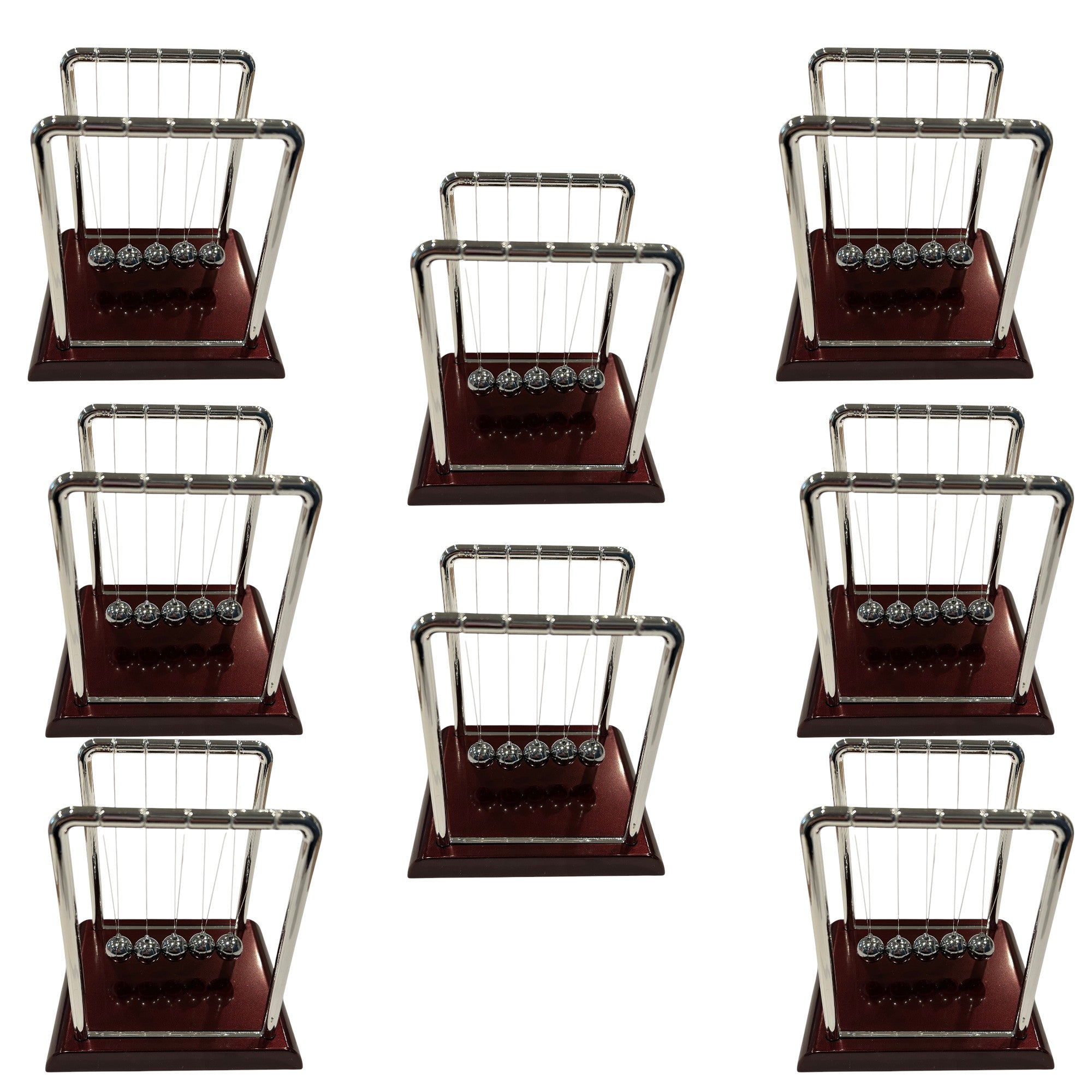 Small Collision Apparatus or Newton's Cradle. Pack of 8. For use with PEER Physics CMW Kit.