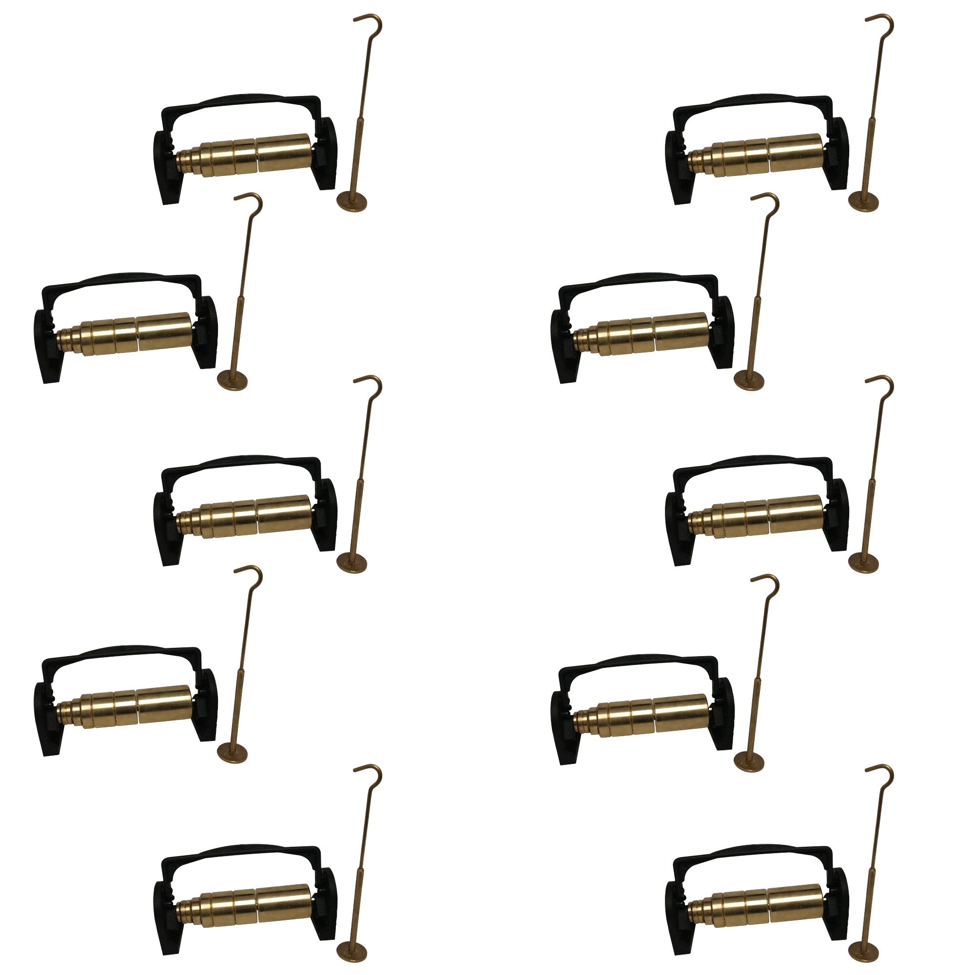 Slotted Weight Set, Brass, Eight-Piece, Case of 10 Sets