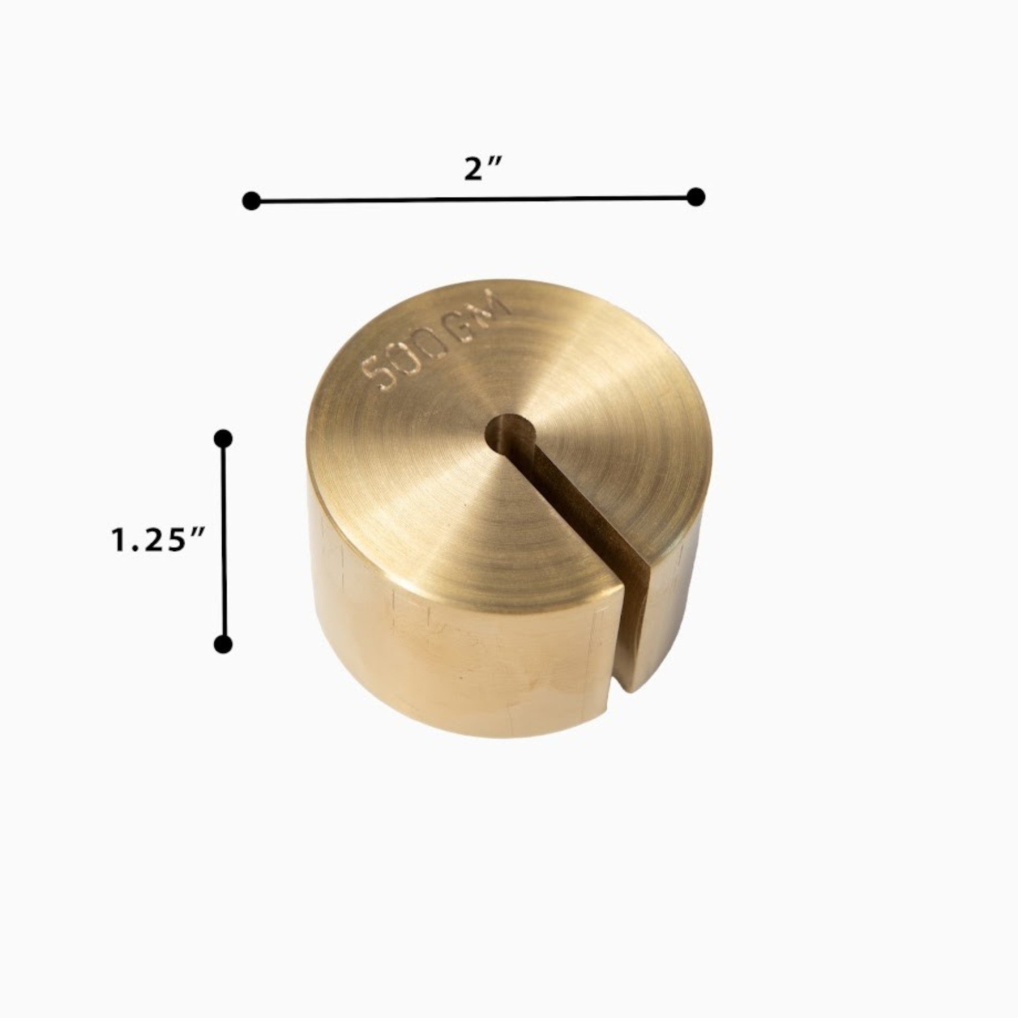 Weight Brass, Slotted, 500g