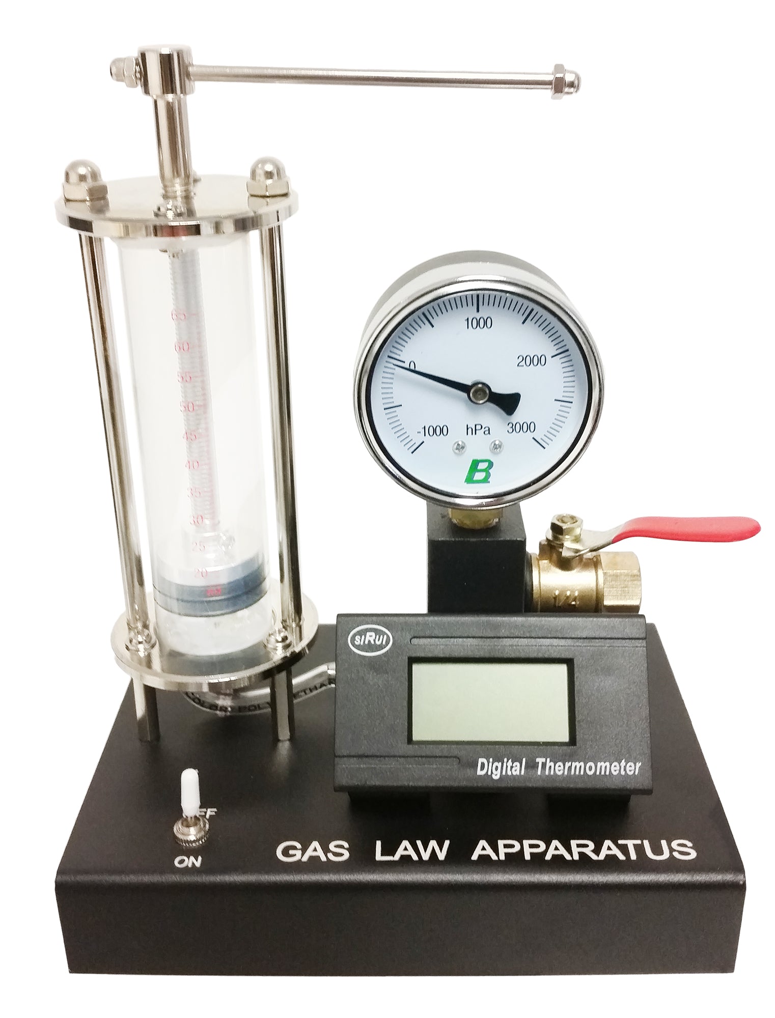 Gas Law Deluxe with Pressure and Temperature Gauge