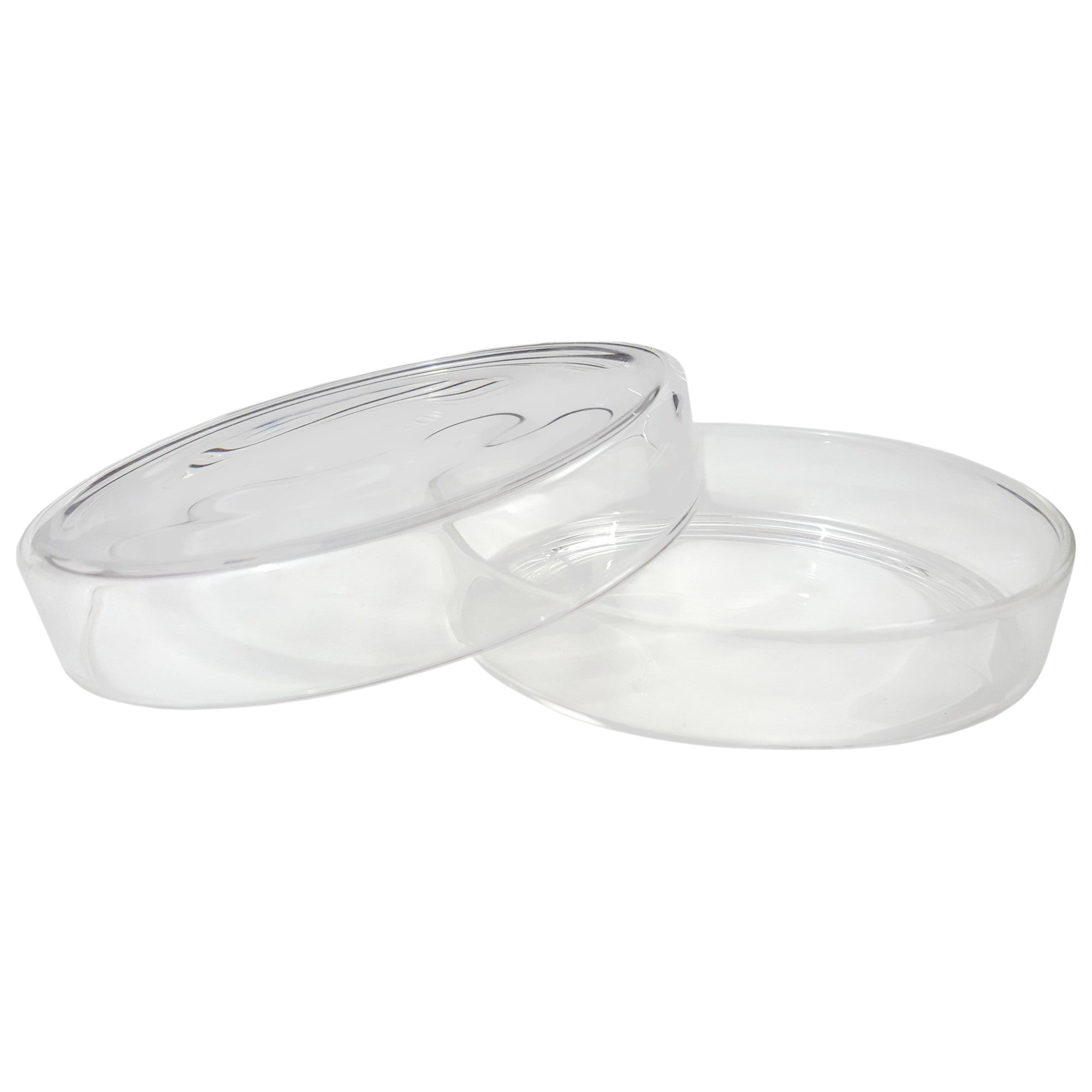 Petri Dish, Flint Glass, 100mm diameter x 15mm height. Pack of 10.
