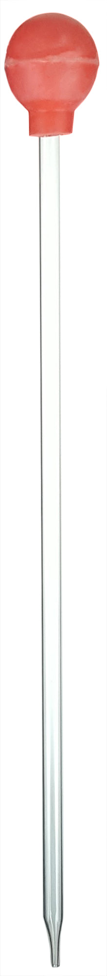 Dropping Pipettes Glass with Rubber Bulbs, 12 inches length, 5ml capacity. Pack of 12.
