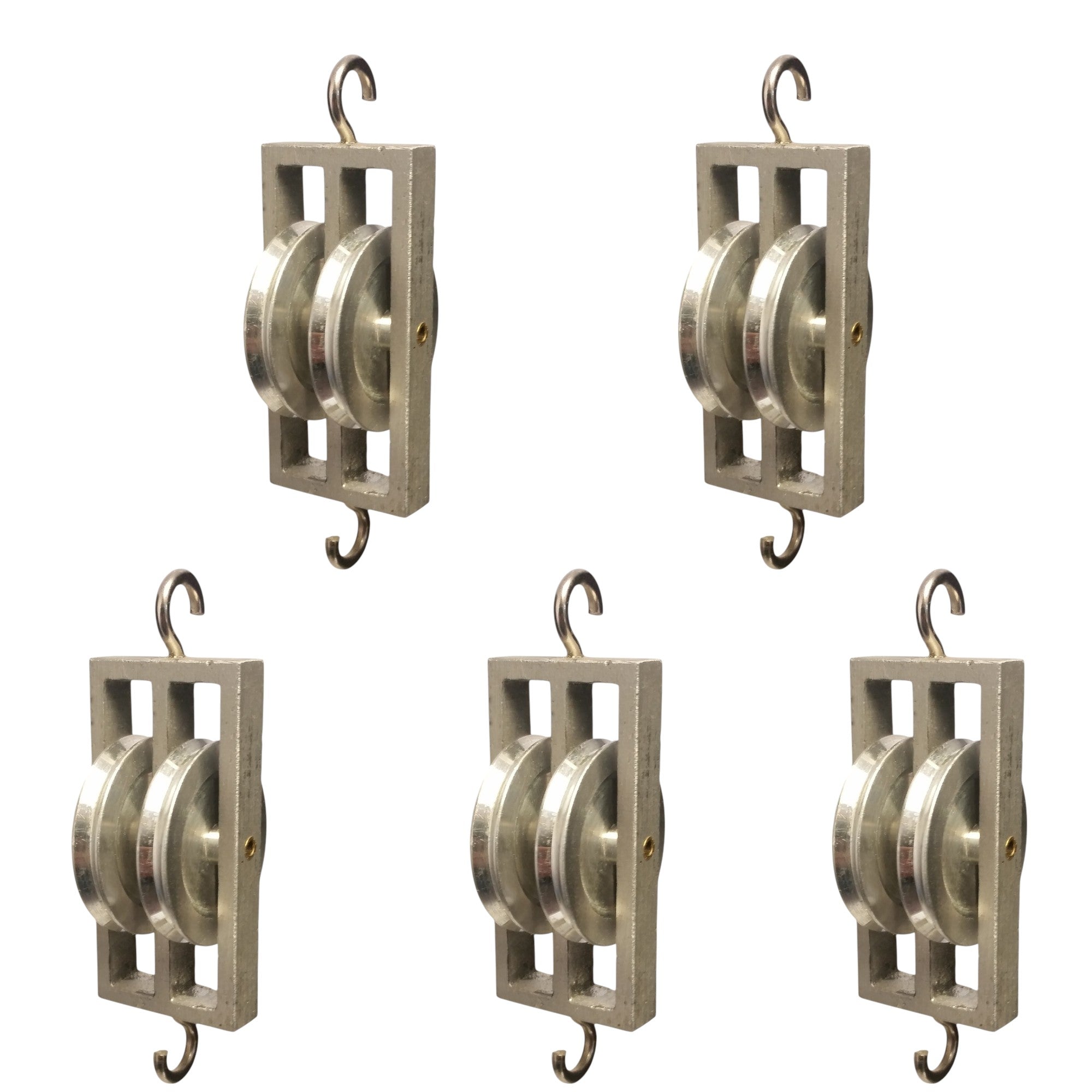 Pulley, Double Parallel Aluminum, Pack of 5