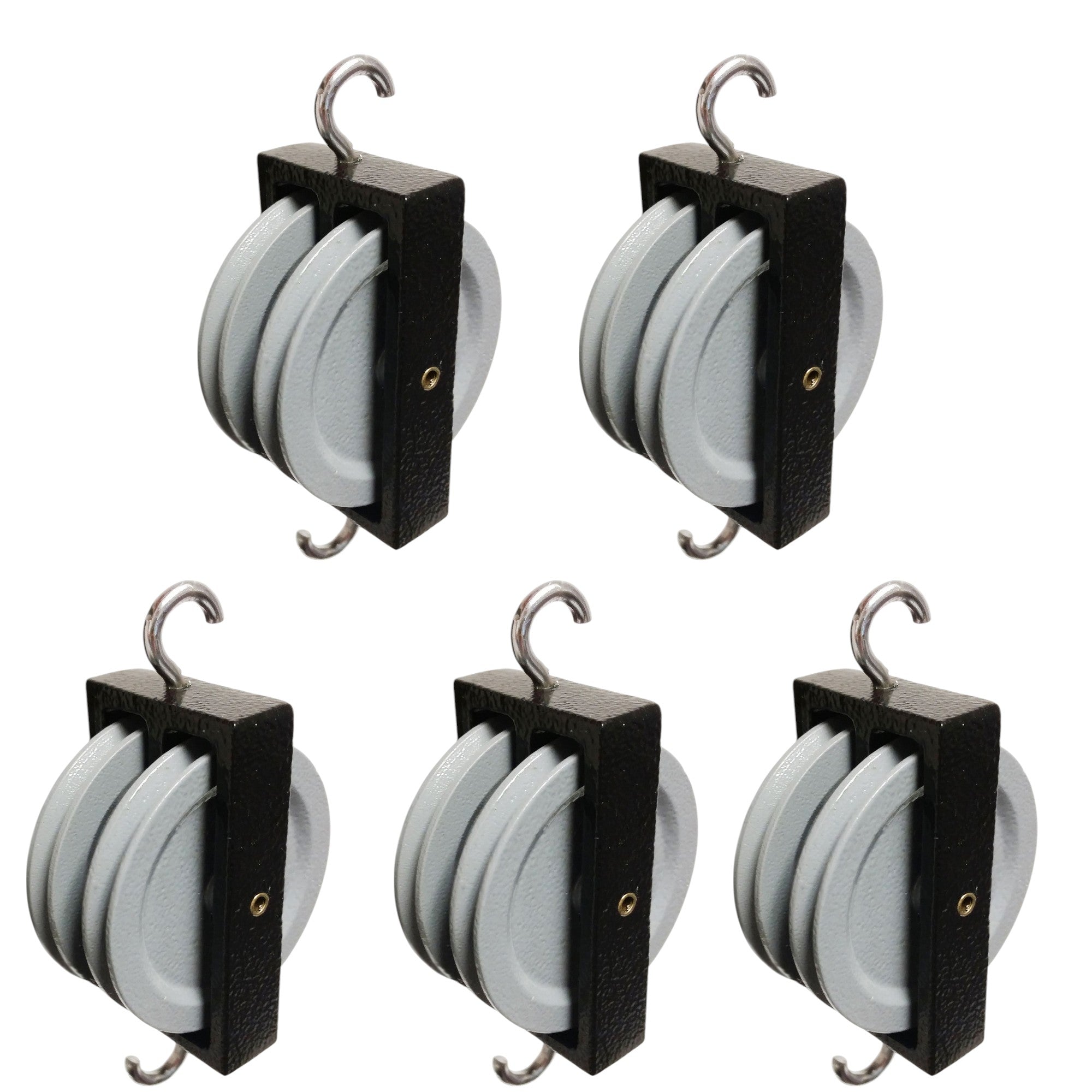 Pulley Double Painted Metal 50mm., Parallel. Pack of 5.