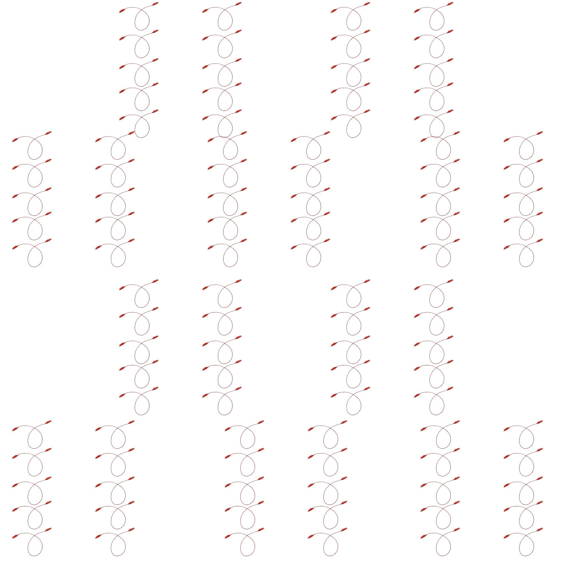 Connector Cord, 18 inch length. Alligator Ends, Red Cords. Case of 100.