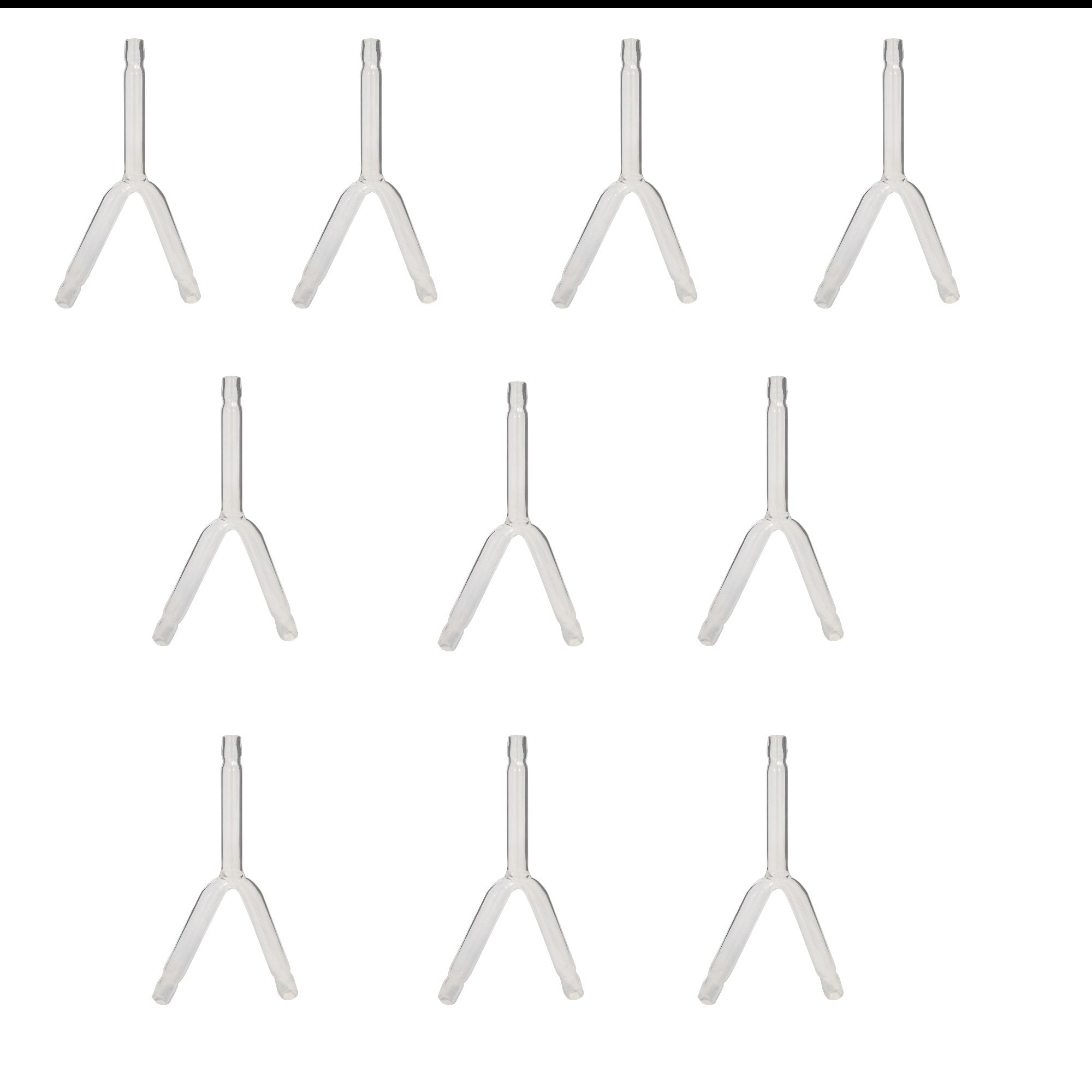 Glass Connecting Tube, Y-Shaped, 6mm OD, Pack of 10