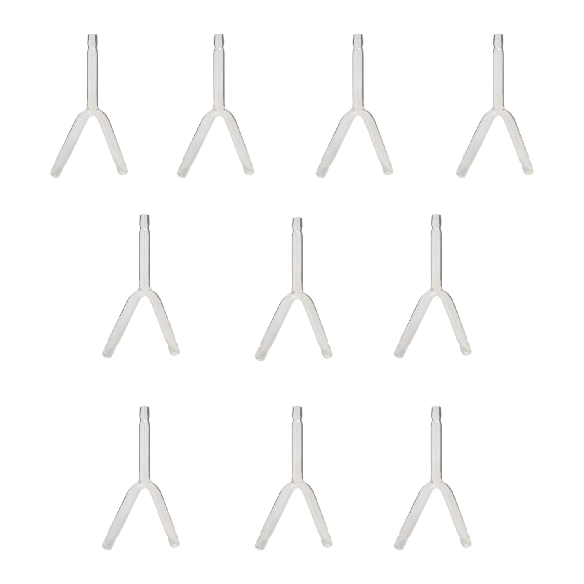 Glass Connecting Tube, Y-Shaped, 8mm OD, Pack of 10