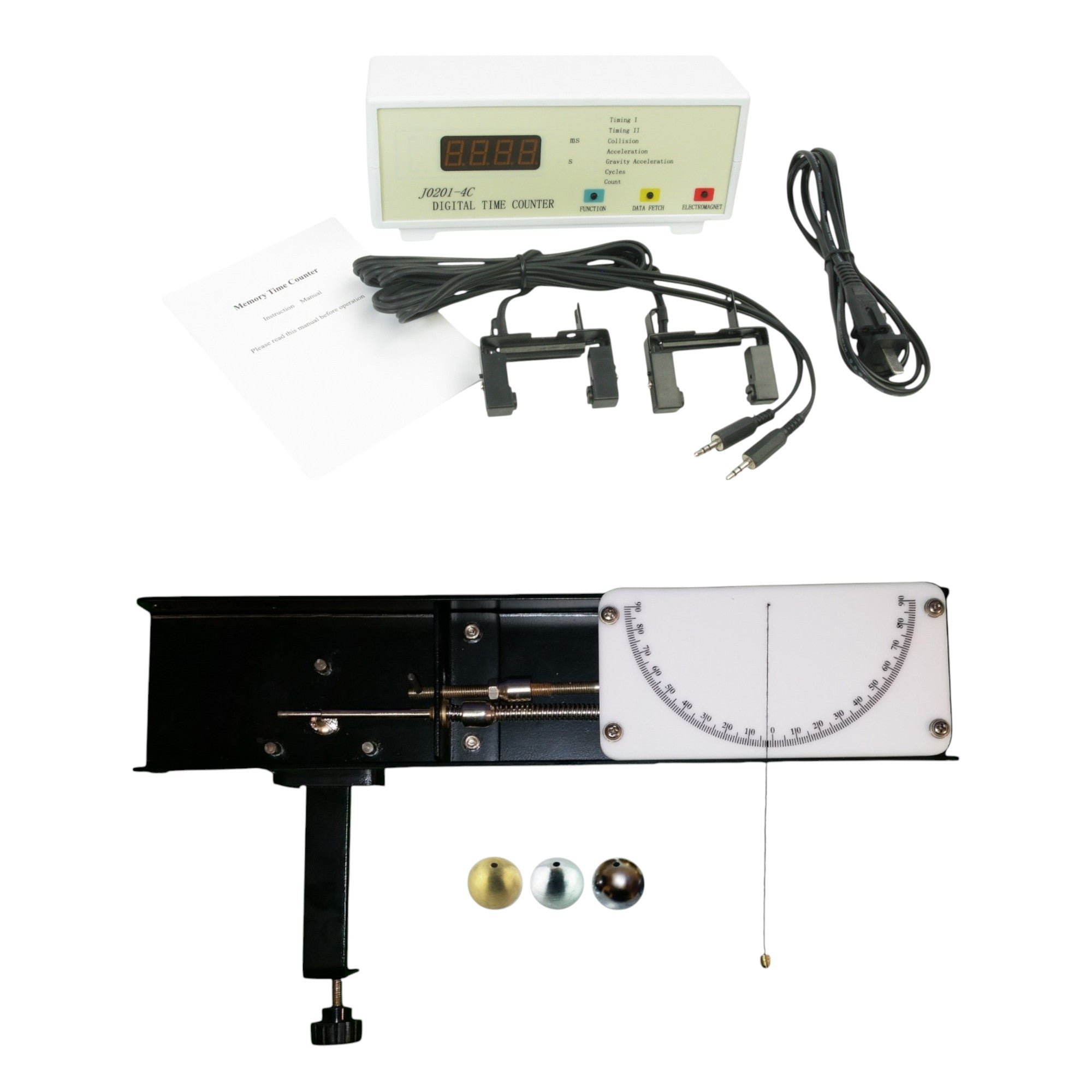 Digital Timer with Photogates & Adjustable Motion Device – Physics Time-of-Flight and Force & Motion Lab Kit