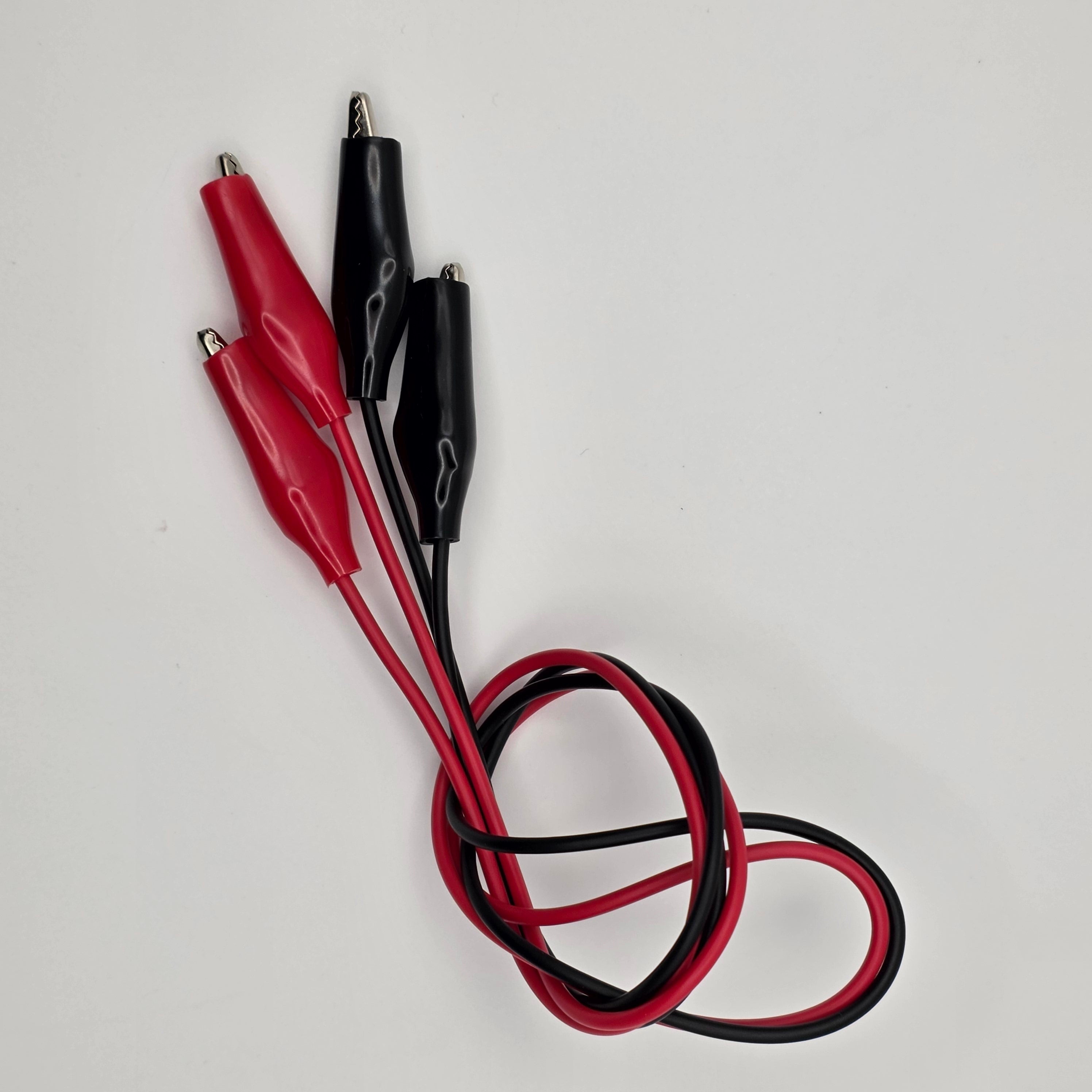 Connector Cord, 50cm, Alligator to Alligator, Black and Red, Pack of 2