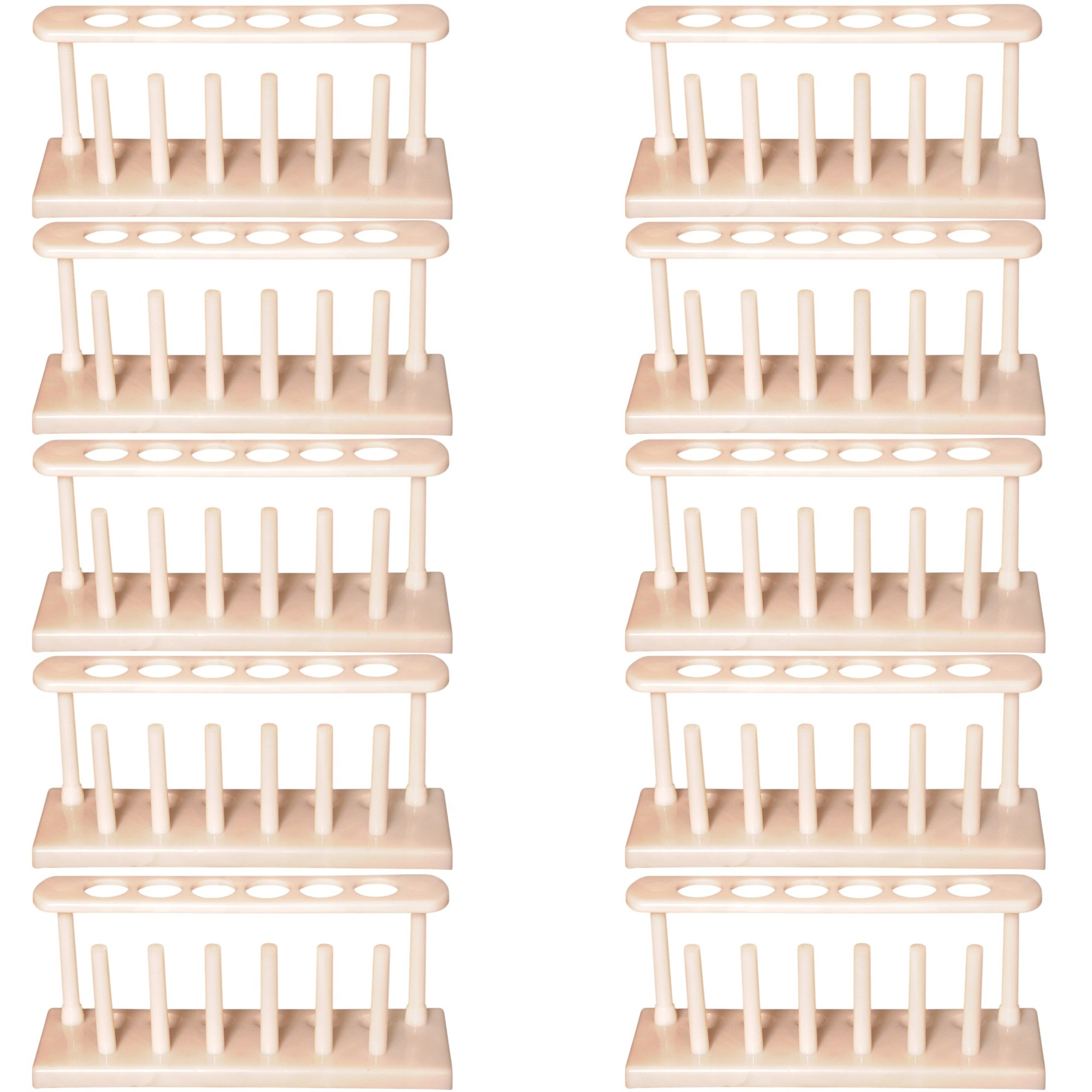 Test Tube Racks with Drying Pins, Up to 16mm Tubes, Pack of 10