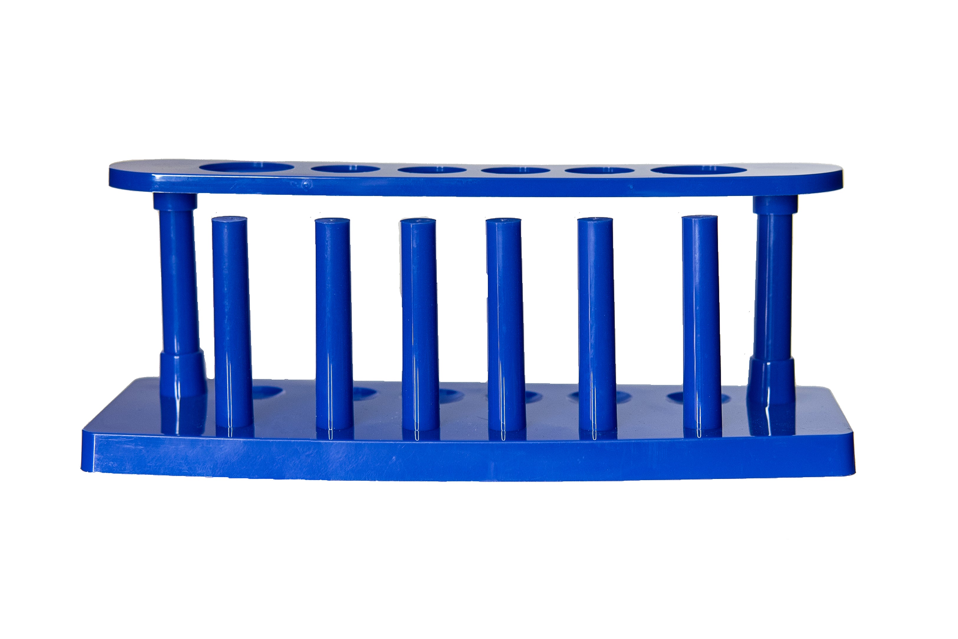 Test Tube Racks with 6 Holes 25mm and 6 Drying Pins. Case of 100.