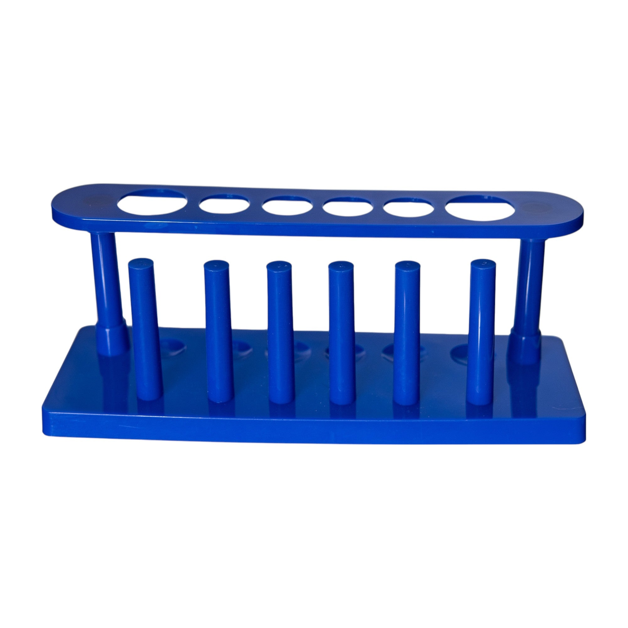 Test Tube Racks with 6 Holes 25mm and 6 Drying Pins. Pack of 10.