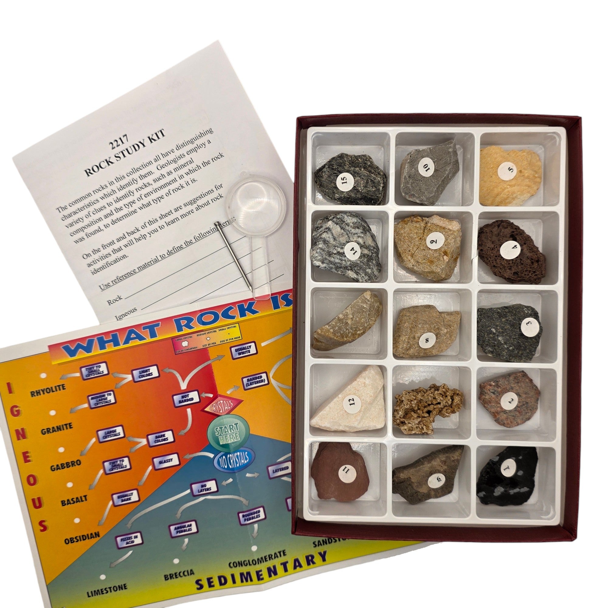 Rock Study Kit, 15 Specimens
