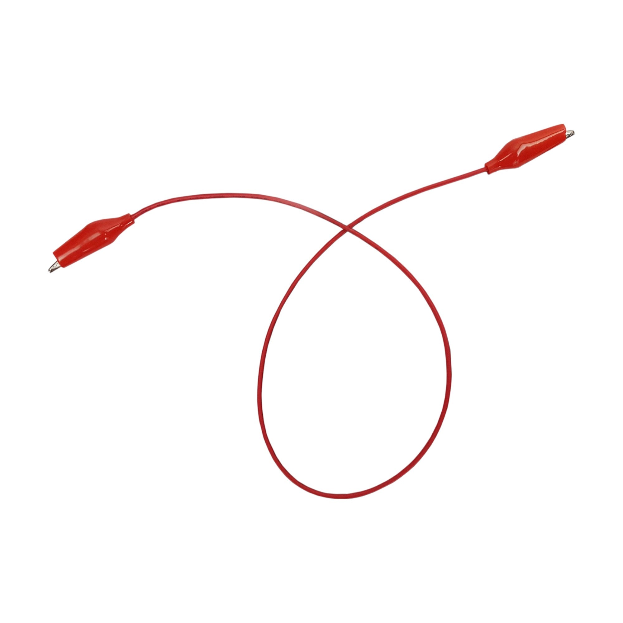 Connector Cord, 24 inch length, Alligator Ends, Red Cords. Pack of 10.