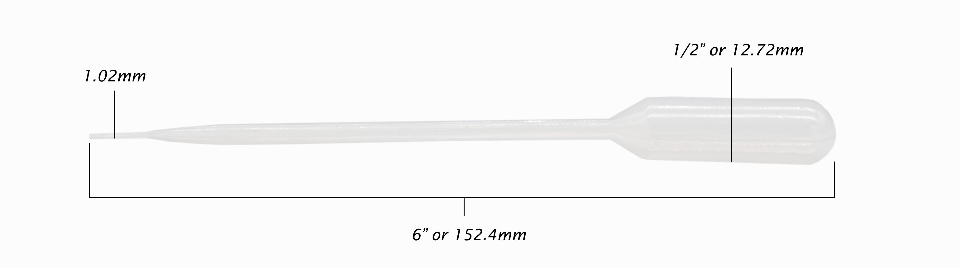 Pipette Disposable Transfer 5ml volume Micro Tip Stem. Non-sterile. Pack 100.