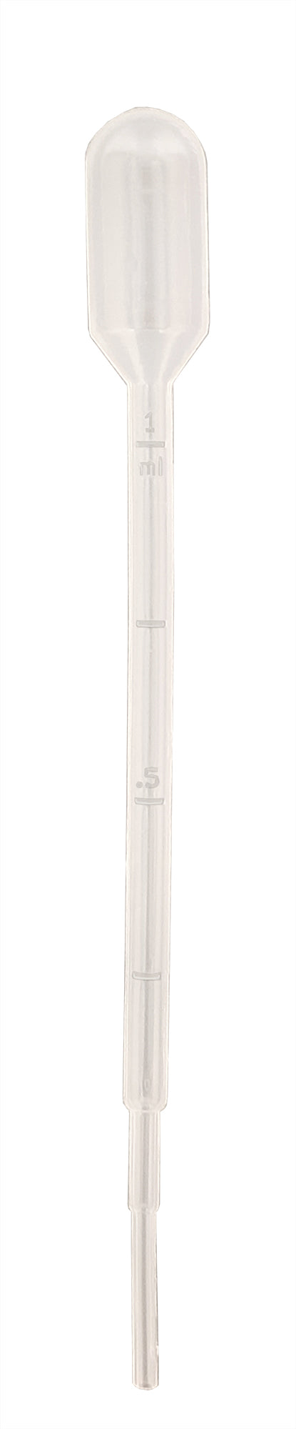 Disposable Transfer Pipettes, 3ml Capacity, Graduated 1ml by 1/4ml, Pack of 100