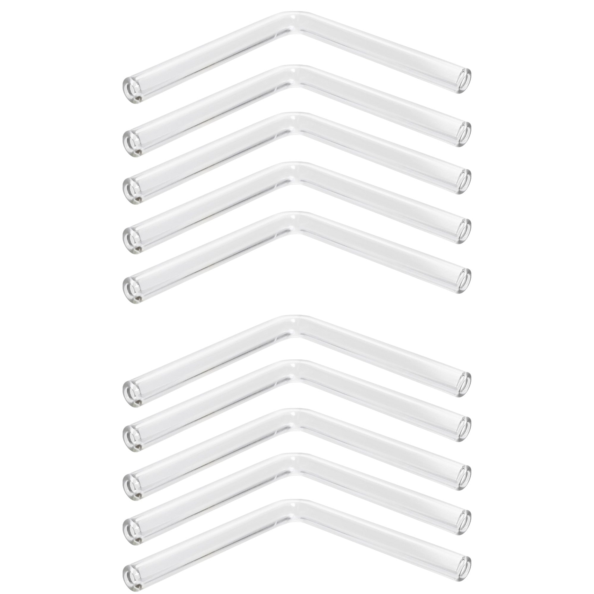 Glass Connecting Tube, Right-Angle Bend, 5mm OD, Pack of 10