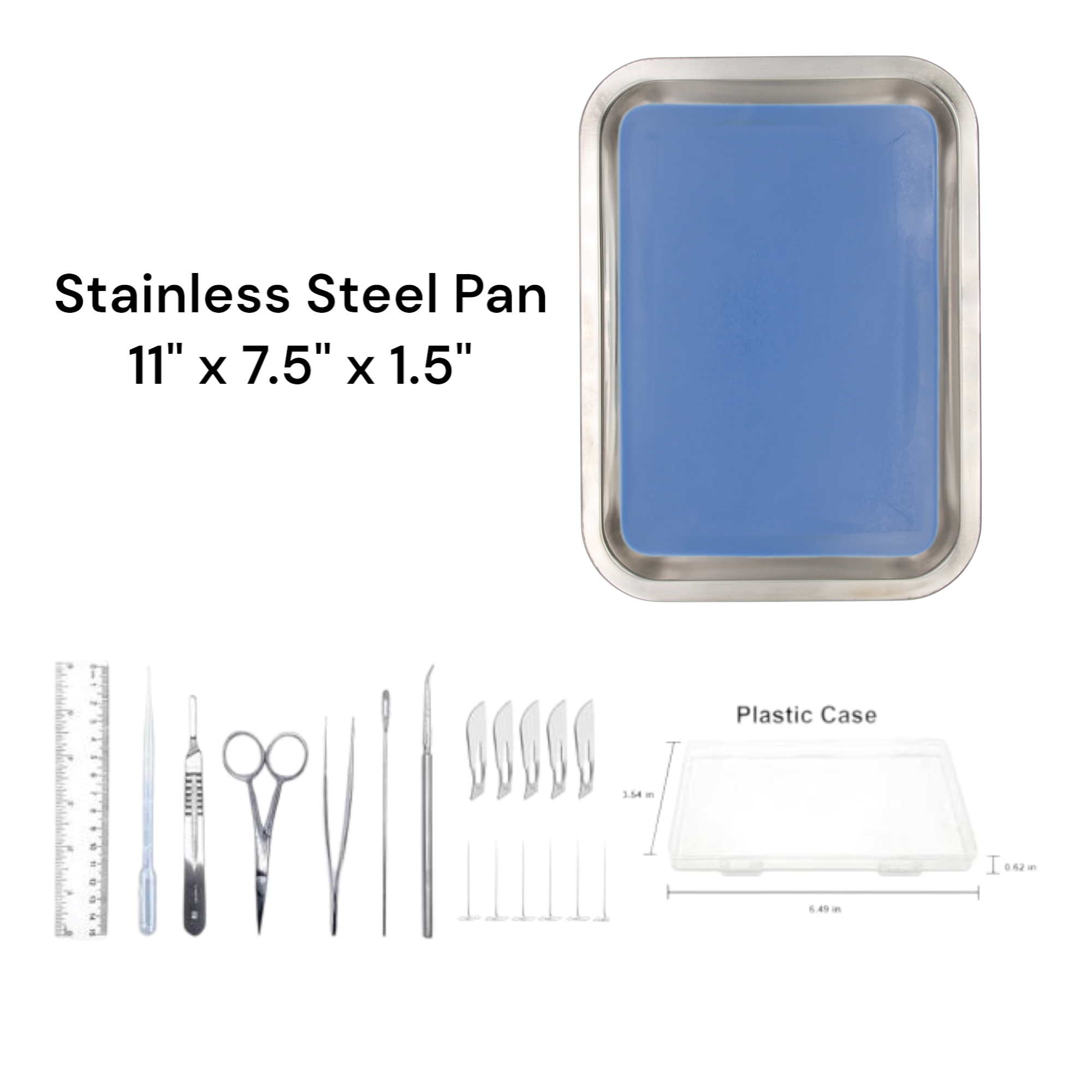 Dissection Kit with Dissecting Pan and Tool Set