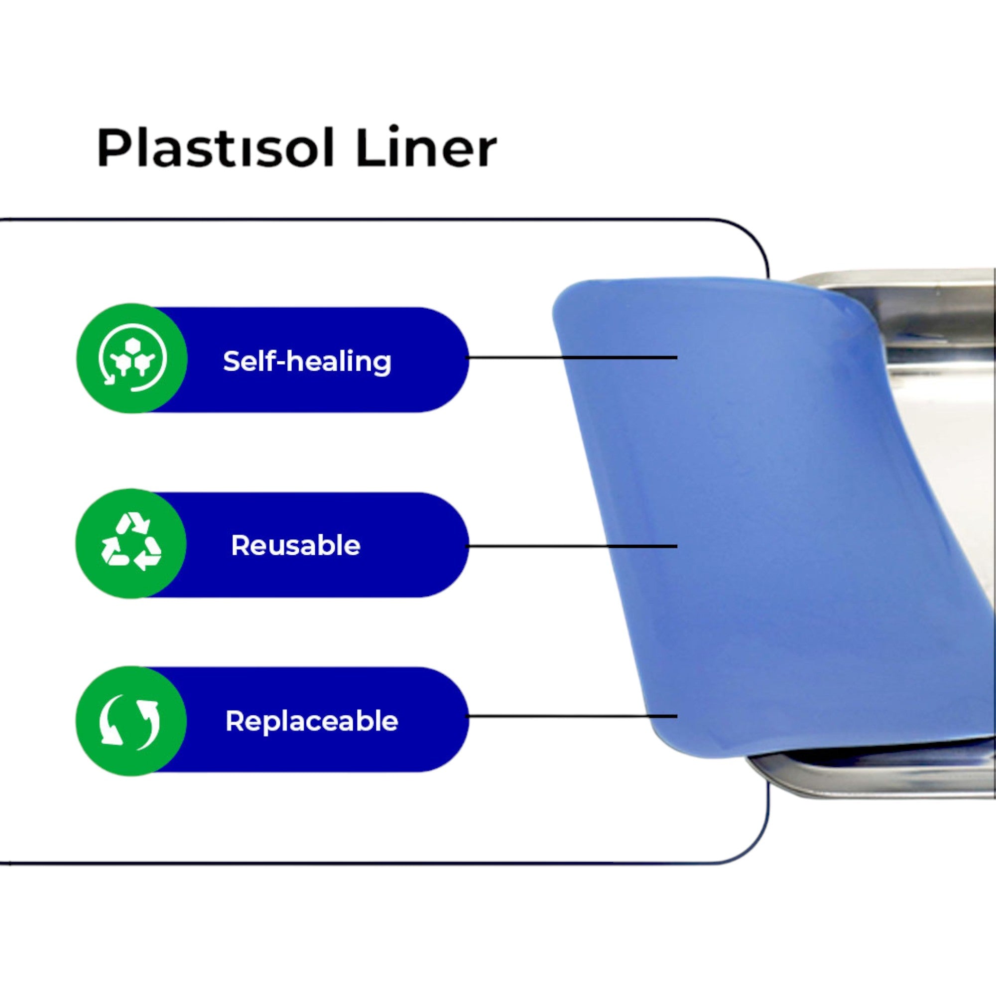 Dissecting Pan Stainless Steel With Plastisol Pad Size 13x9x2".