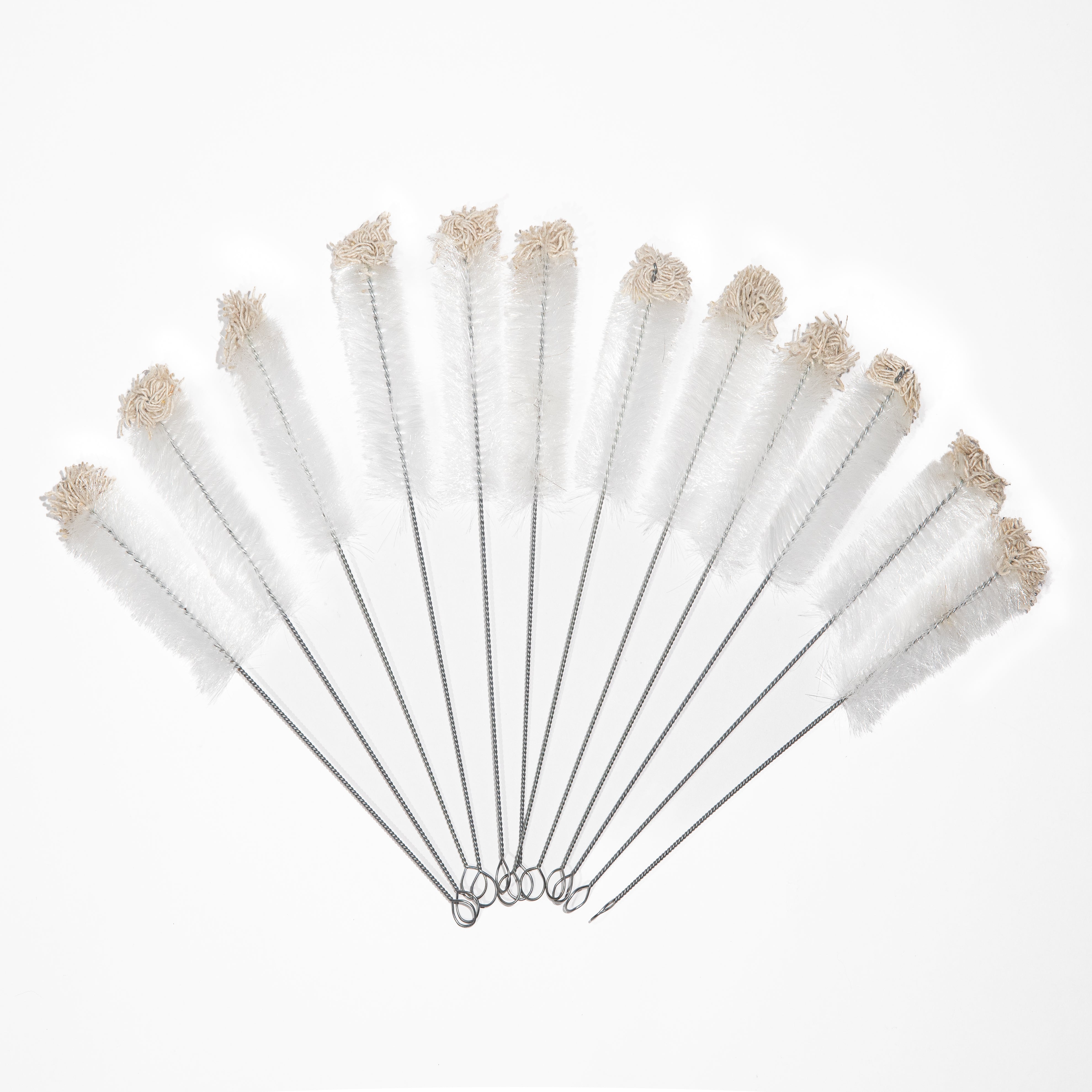 Brush, Test Tube, with Nylon Bristles and Galvanized Metal Handle, 35x175x280mm. Pack 12.