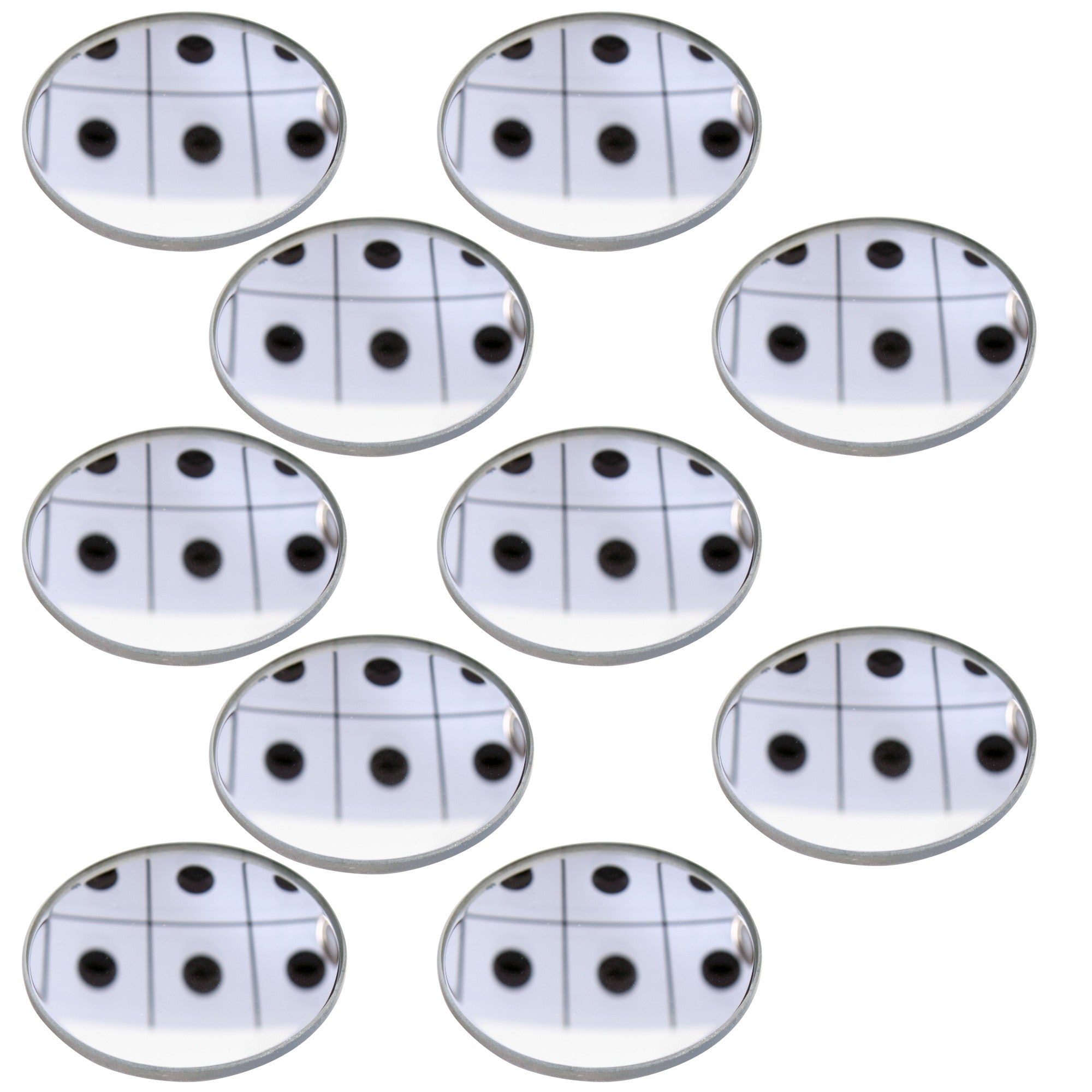 Mirror, Glass, Round Shape, Concave 7.5cm diameter x 7cm focal length. 10 Pack