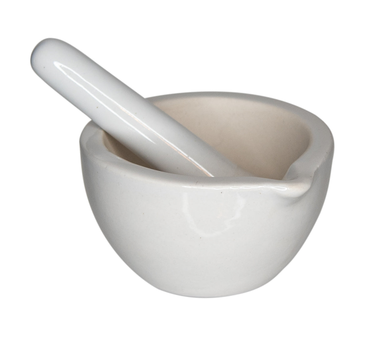Porcelain Mortar and Pestle, 80mm Opening and 60ml Capacity