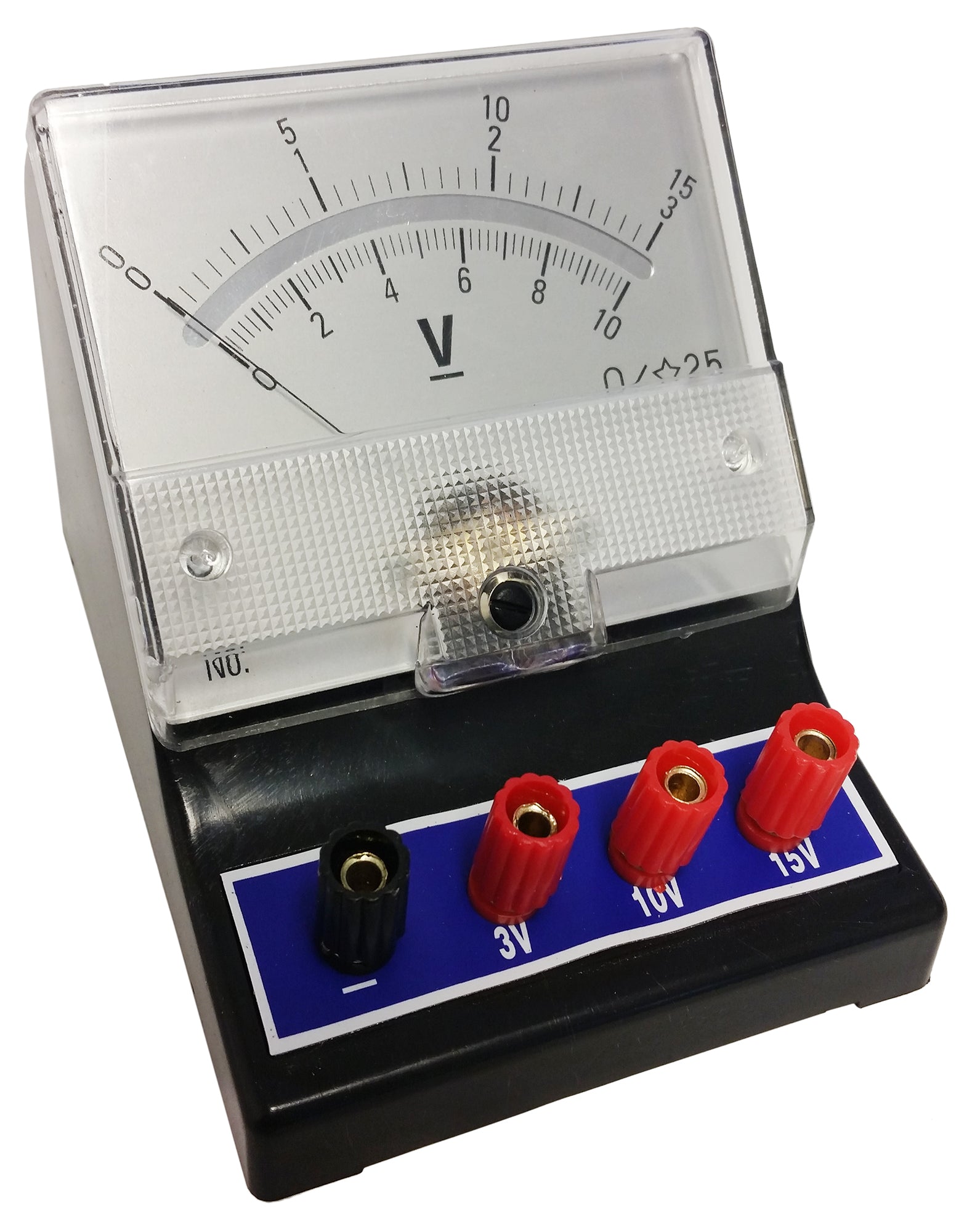 Voltmeter Analog, 0V to 3V, 0V to 10V, 0V to 15V; DC; Case of 40.