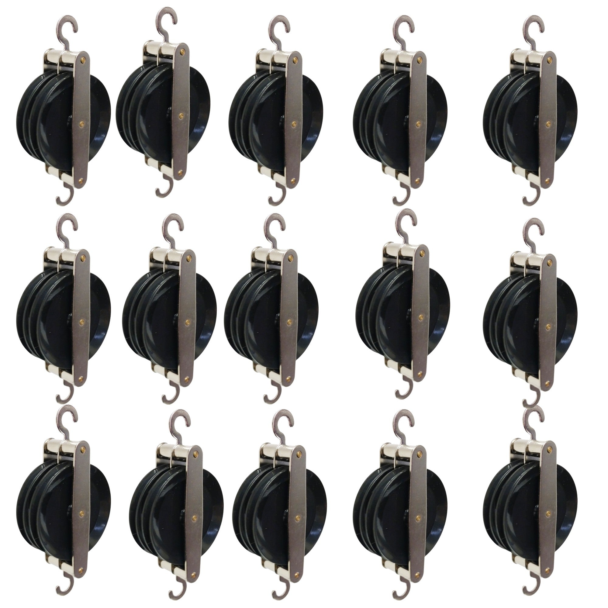 Pulley, Double Parallel Plastic, Pack of 15