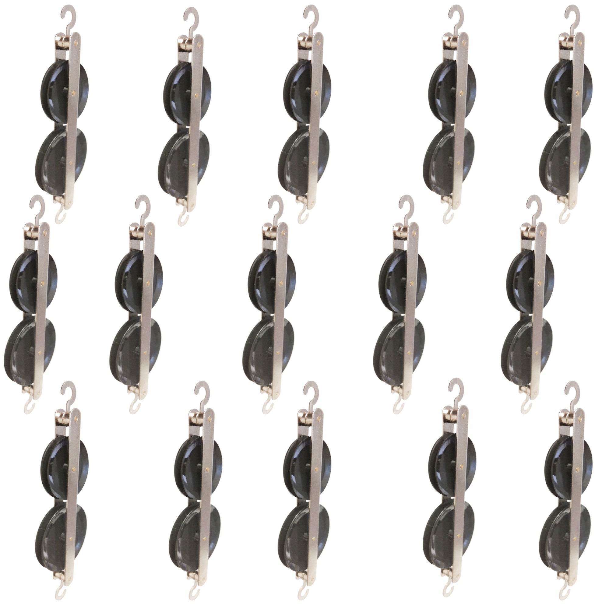 Pulley, Double Tandem Plastic, Pack of 15