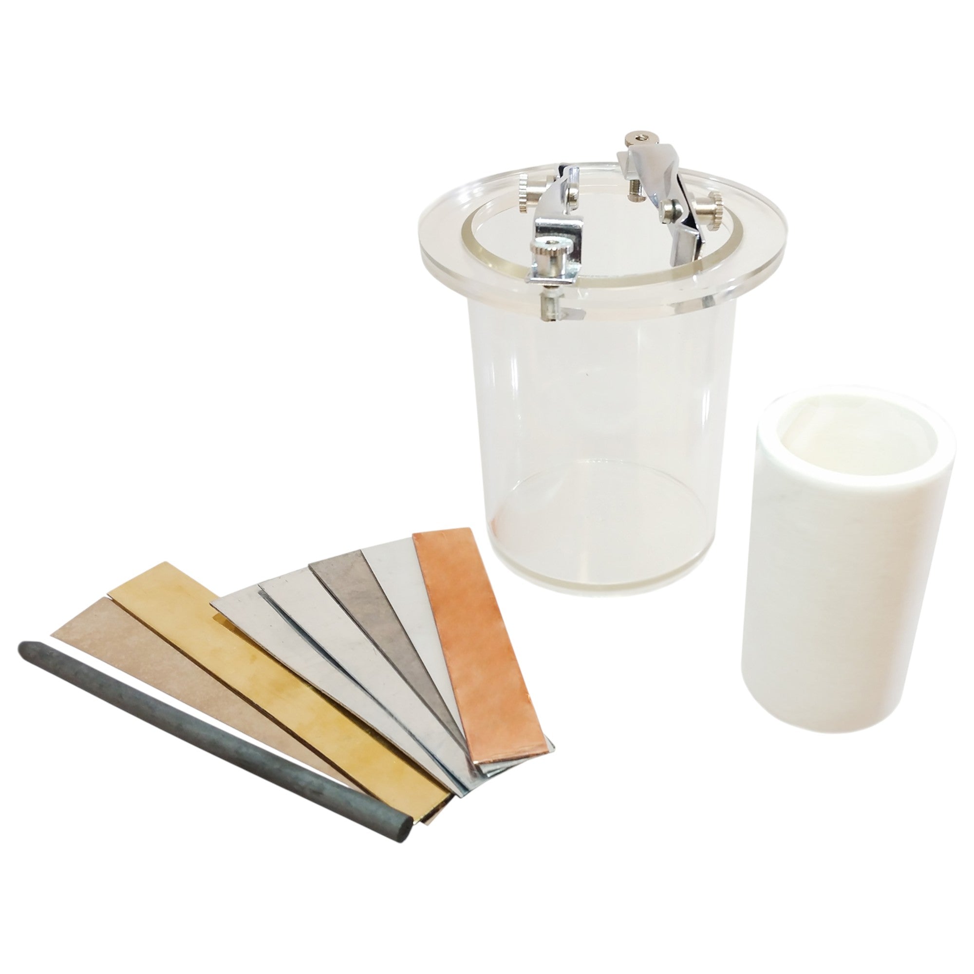 Voltaic Cell with Eight Electrodes and a Porous Cup for Science Education