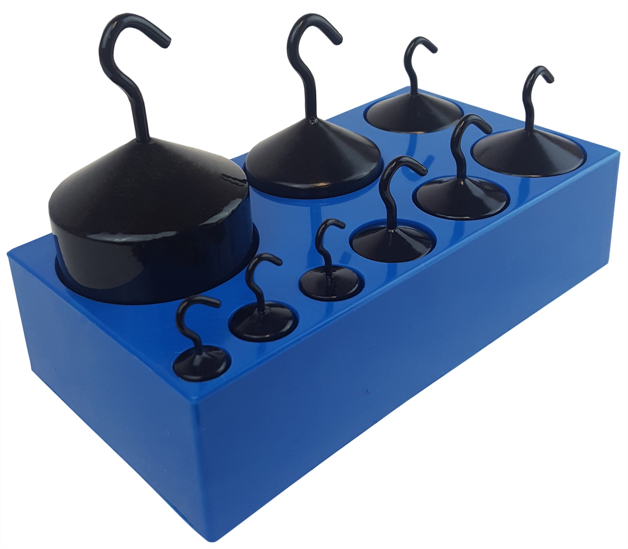 Hooked Weight Set, Powder-Coated Cast-iron, Nine-Piece