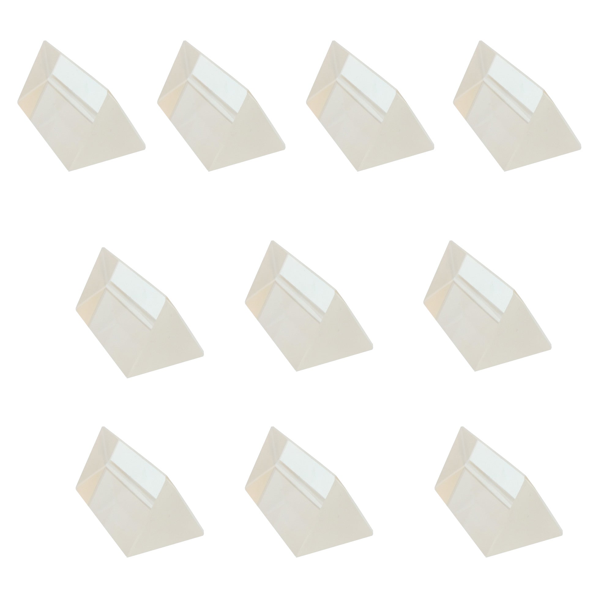 Prism Glass Equilateral, 75mm length x 25mm face. Pack of 10.