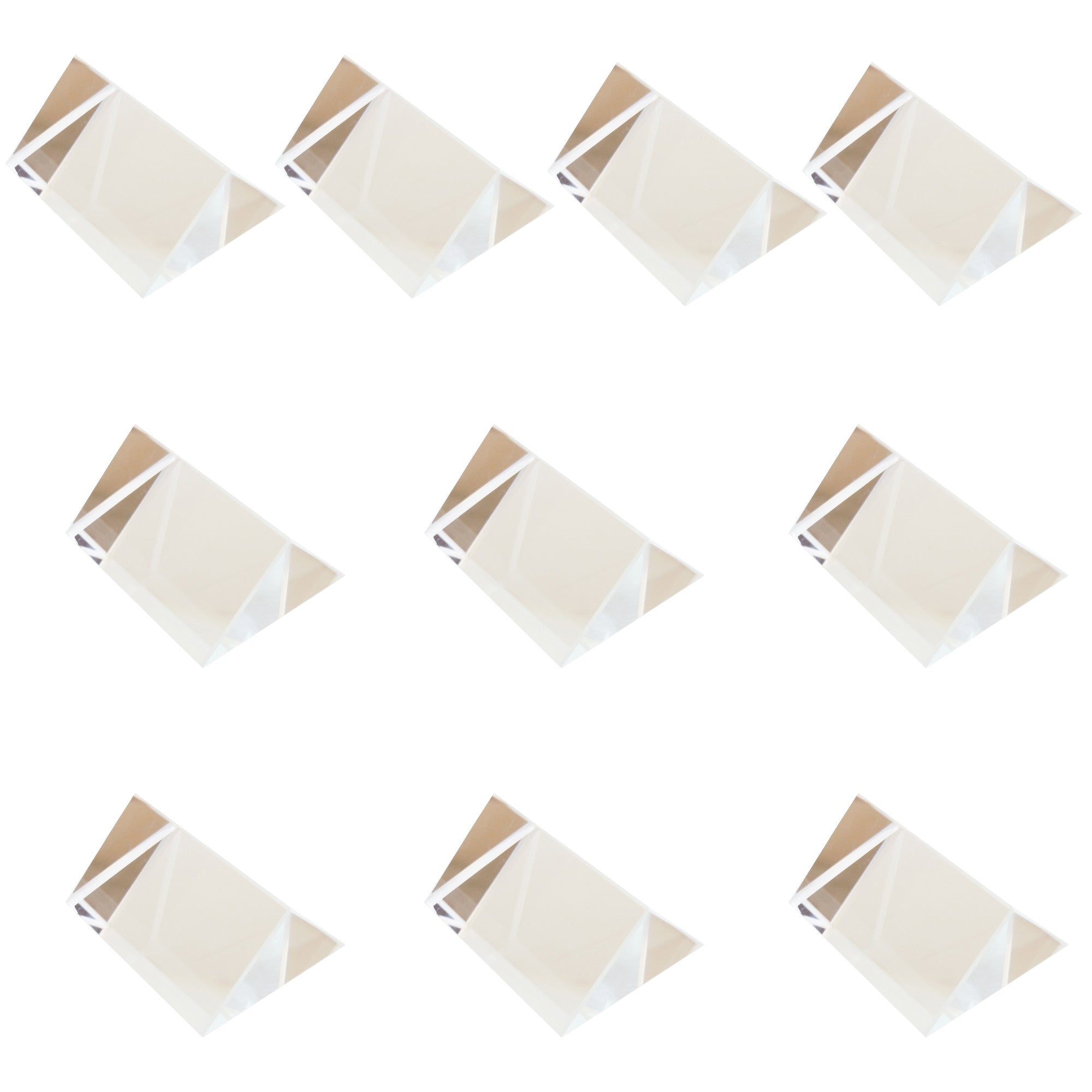 Prism, Glass, Right-Angle, 50 mm Length, Pack of 10