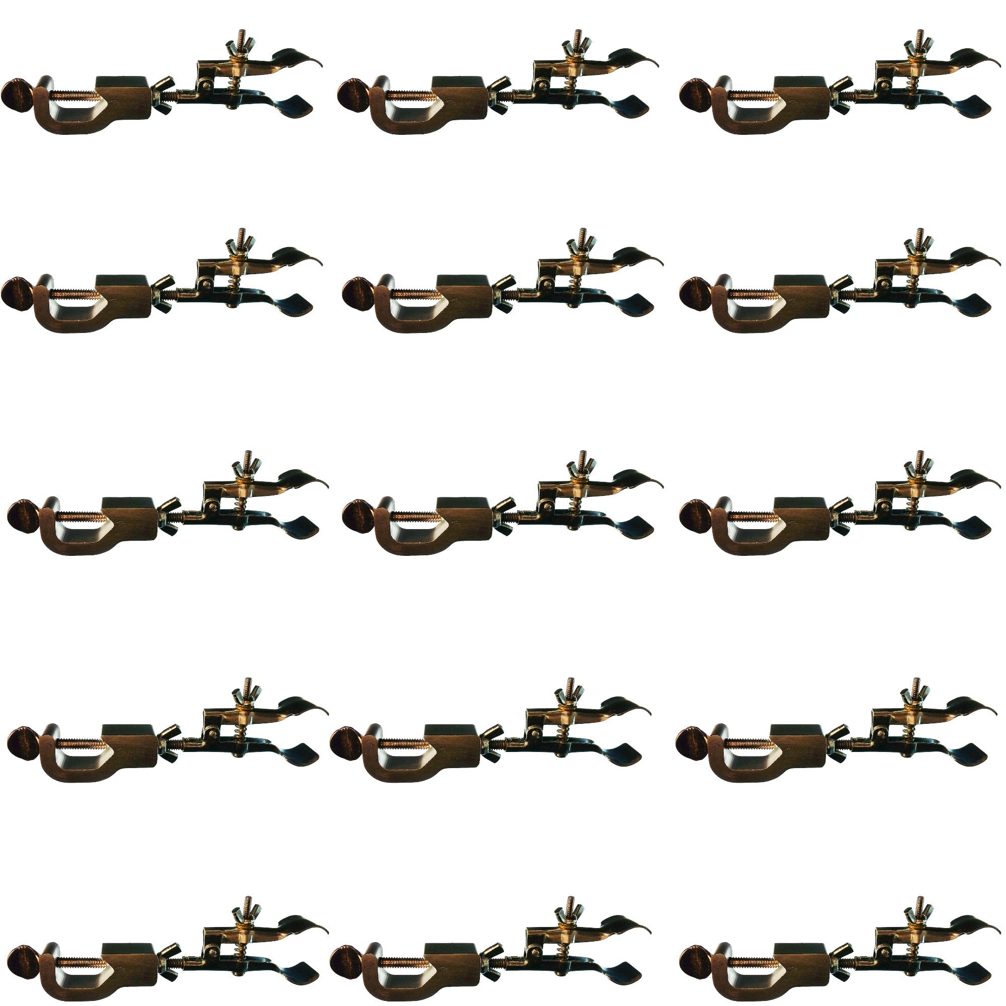Clamp - Single Burette Clamp, Uncoated Jaws, Cast-Aluminum. Pack of 15.