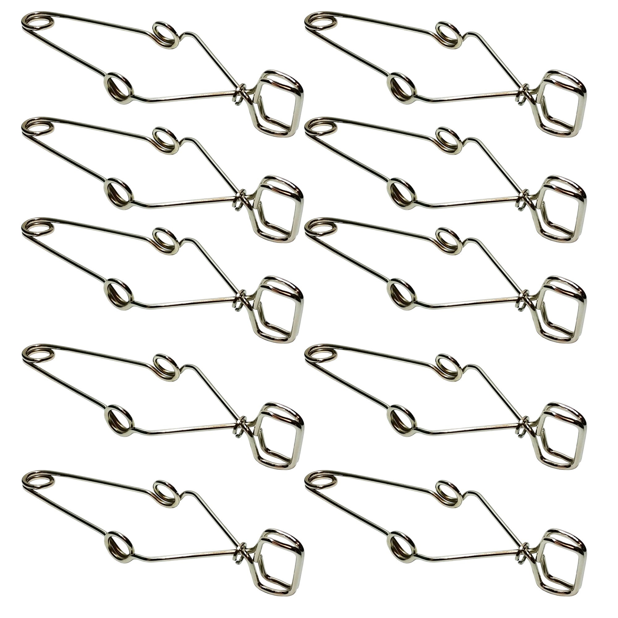 Clamp for holding Test Tube , Size 5.5 inches length. Nickel-Plated Steel, Finger Grips,. Pack of 10.