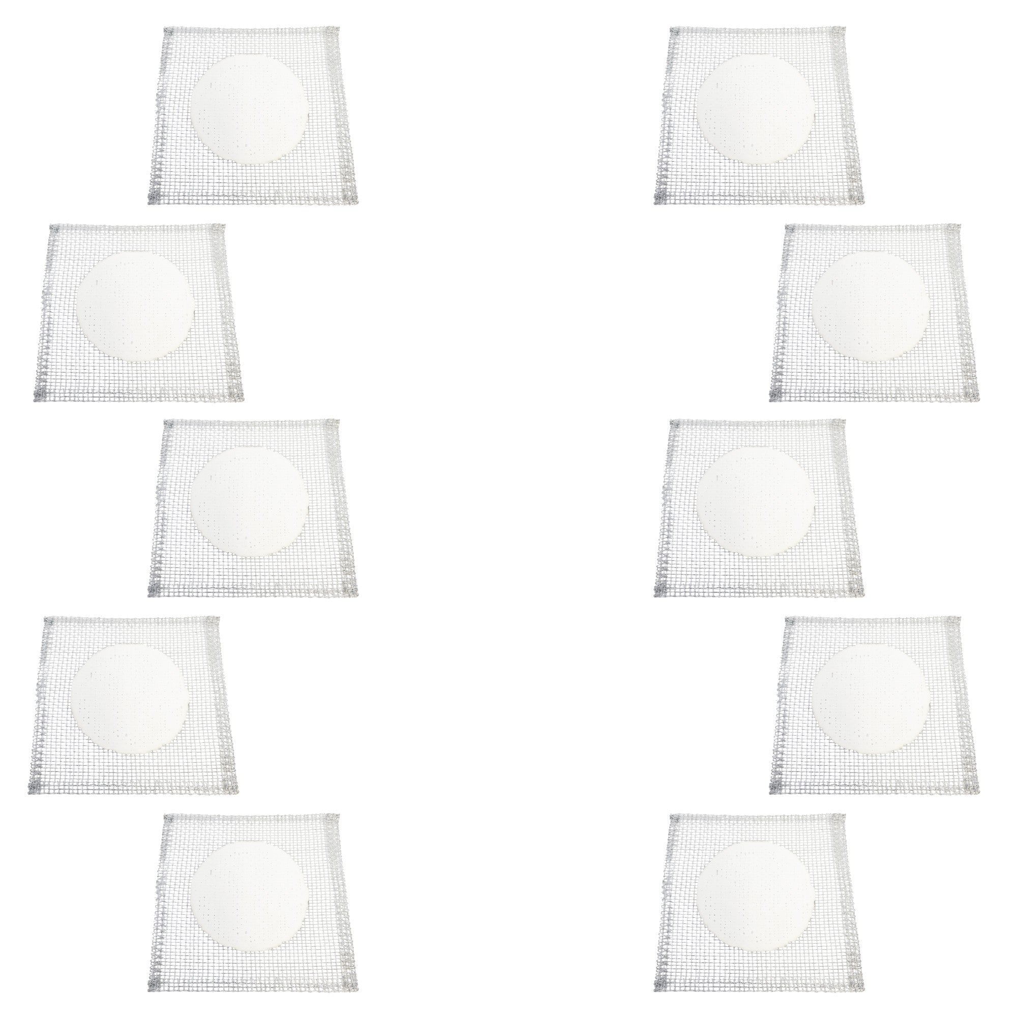 Wire Gauze Square with a Ceramic Center. Size 4 inches square. Pack of 10.