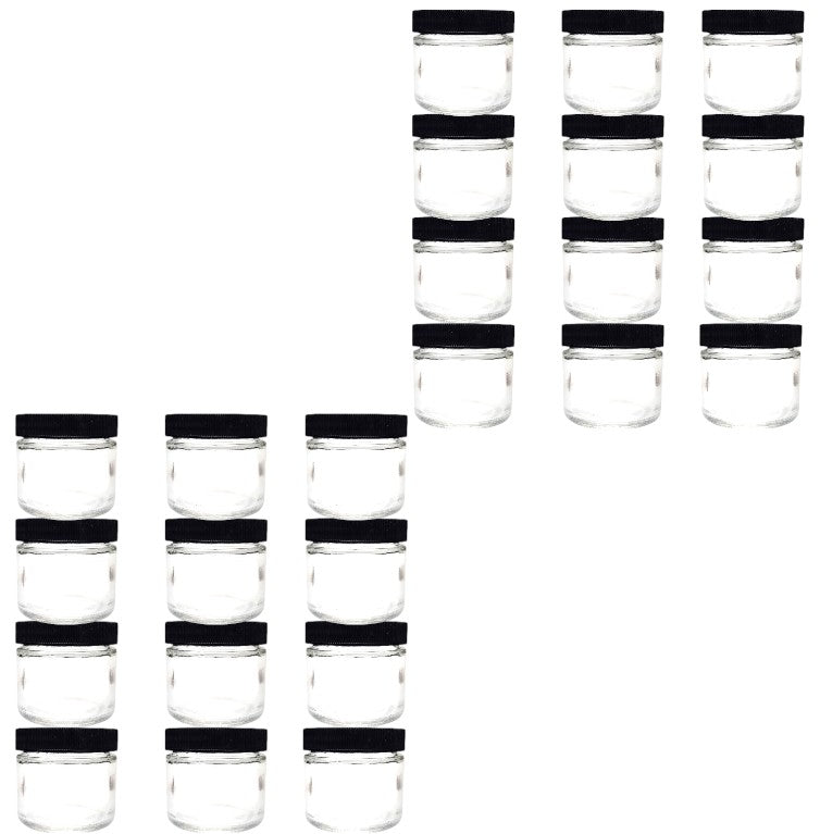 Specimen Jar, Flint Glass, 2oz capacity with 53/400 neck and foam lined cap. Pack 24.