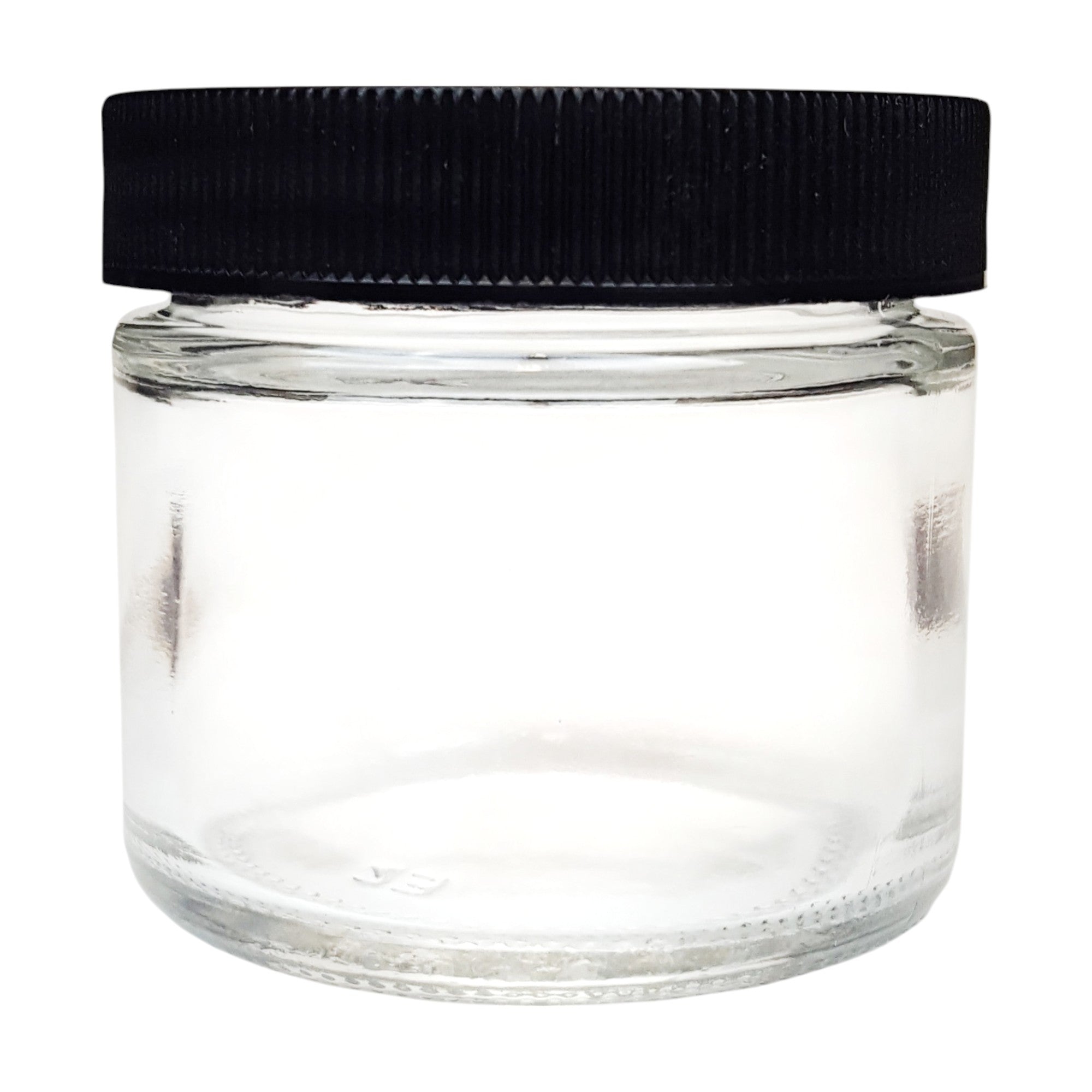 Specimen Jar, Flint Glass, 2oz capacity with 53/400 neck and foam lined cap. Pack 24.