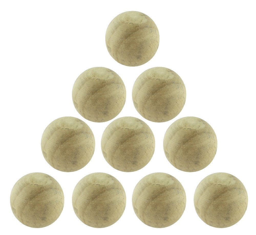 Physics Ball, Wood, 25 mm (1 in.), Solid, Pack of 10