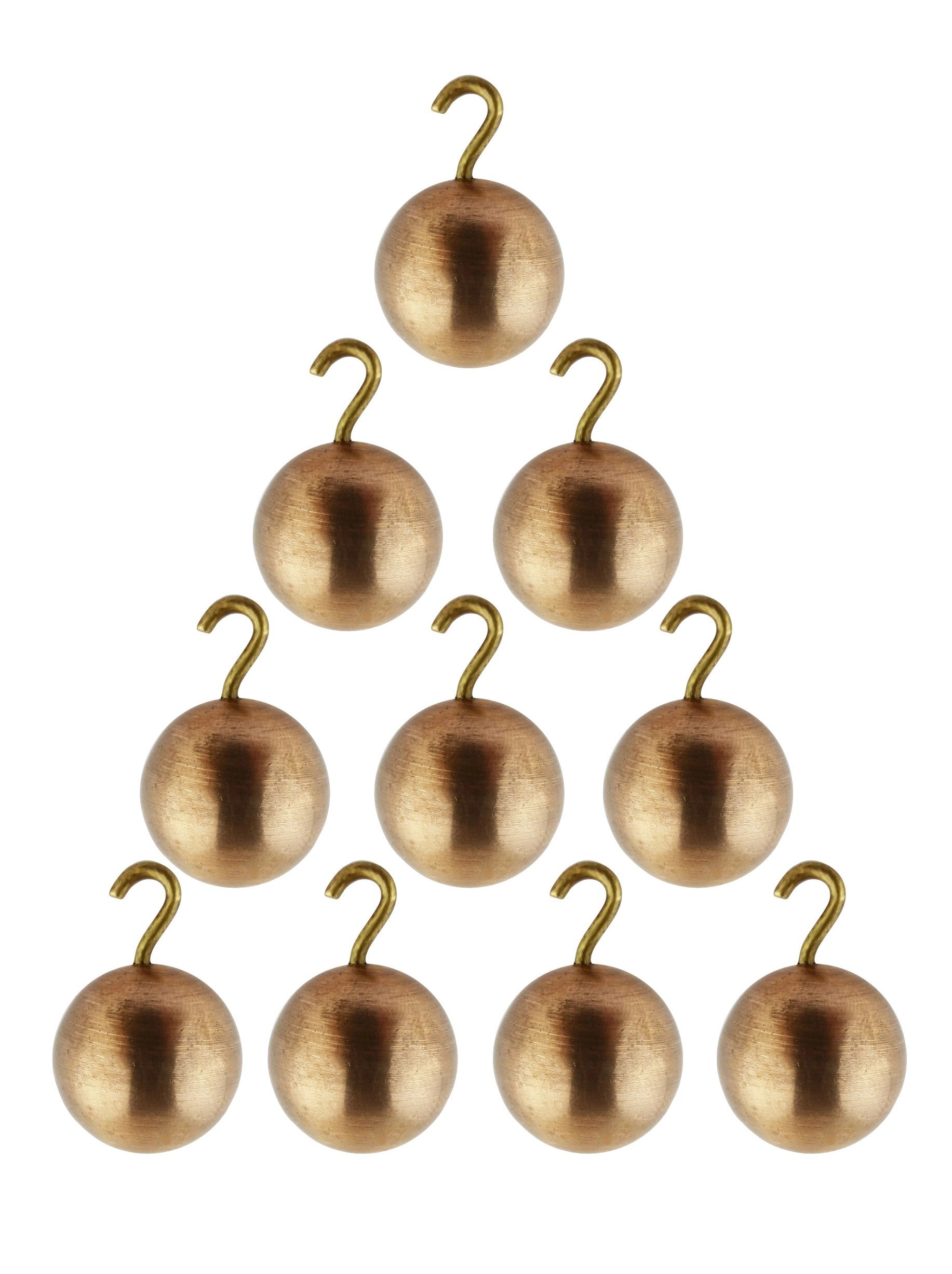 Physics Ball, Copper, 25 mm (1 in.), Hooked, Pack of 10
