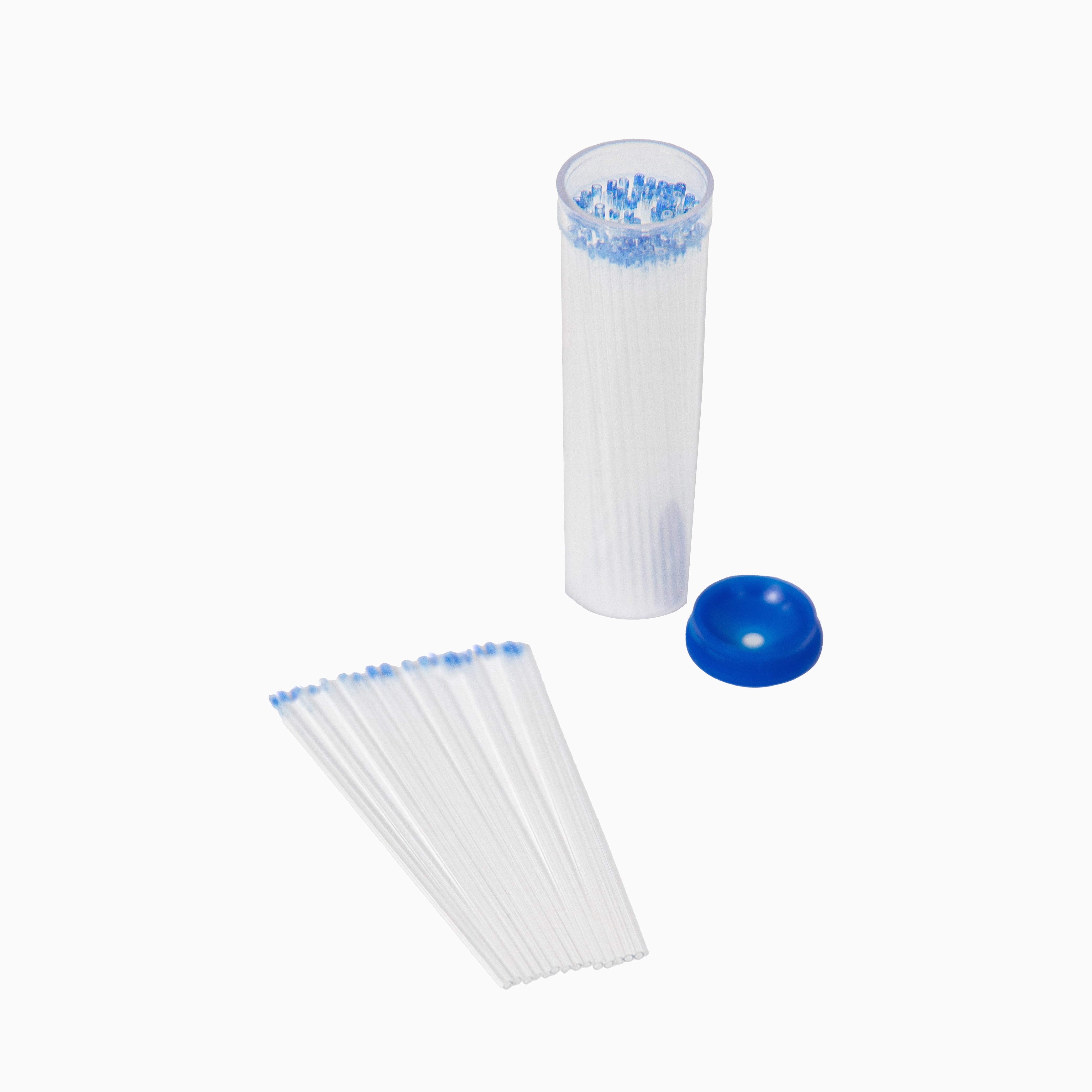 Capillary Tube Glass 100 per vial, 102mm length x 1mm ID, x 2mm OD. Open on both ends.