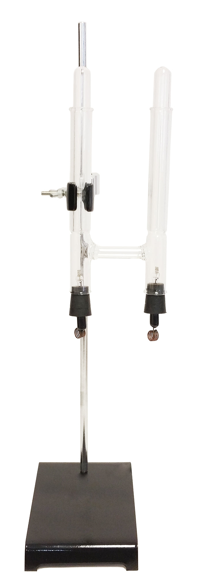 Electrolysis Apparatus with Graduated Telescoping Collection Tubes.