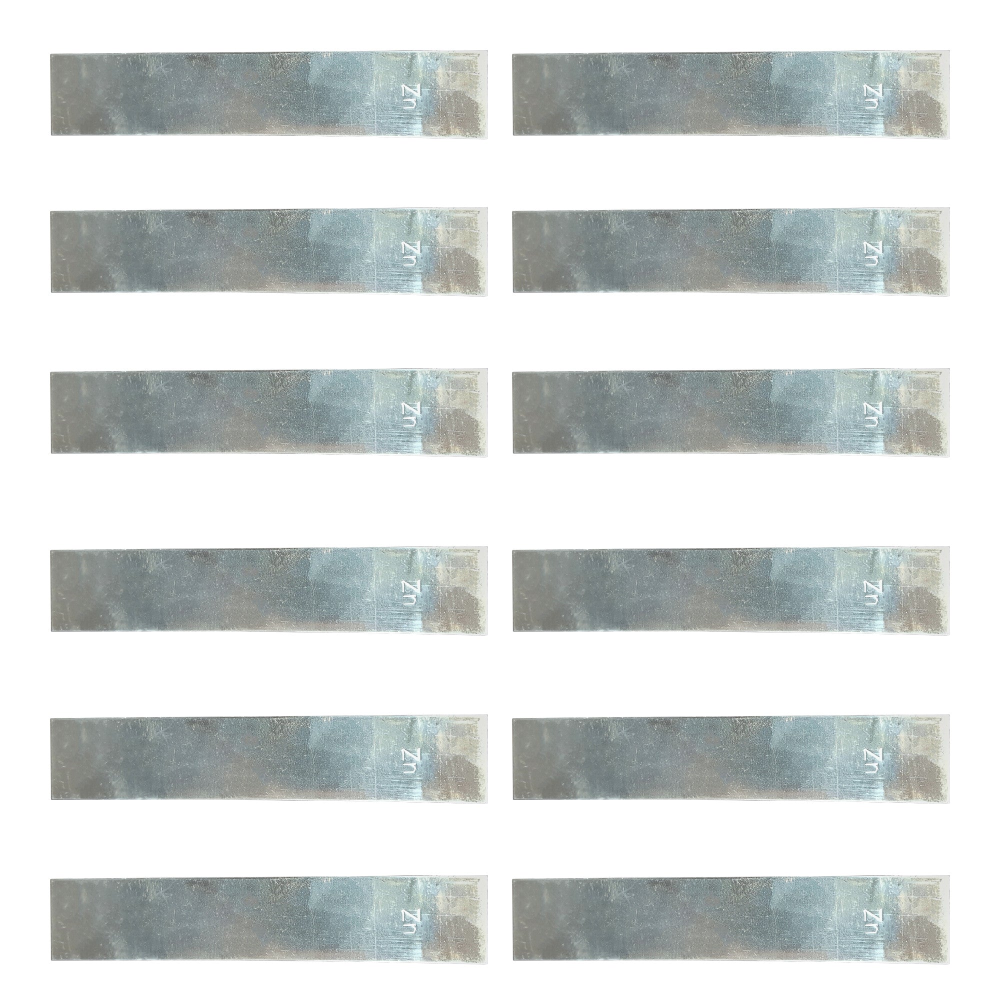 Electrodes Zinc, Size 18mm x 100mm.  Pack of 12.